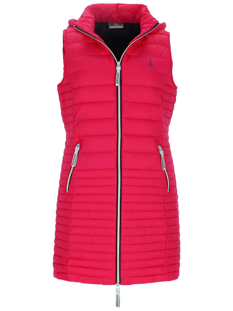 Leitfeuer Steppweste Damen Weste gesteppt mit abnehmbarer Kapuze, Stehkrage günstig online kaufen