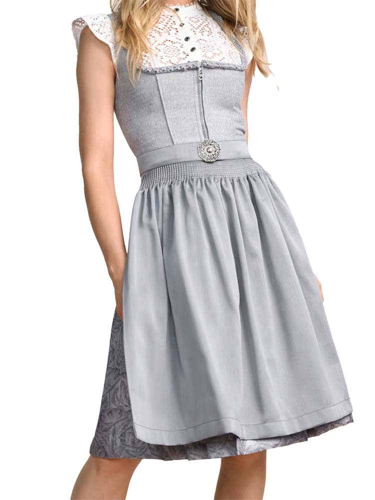 Krüger Madl Dirndl Dirndl Georgia 60cm Länge grau