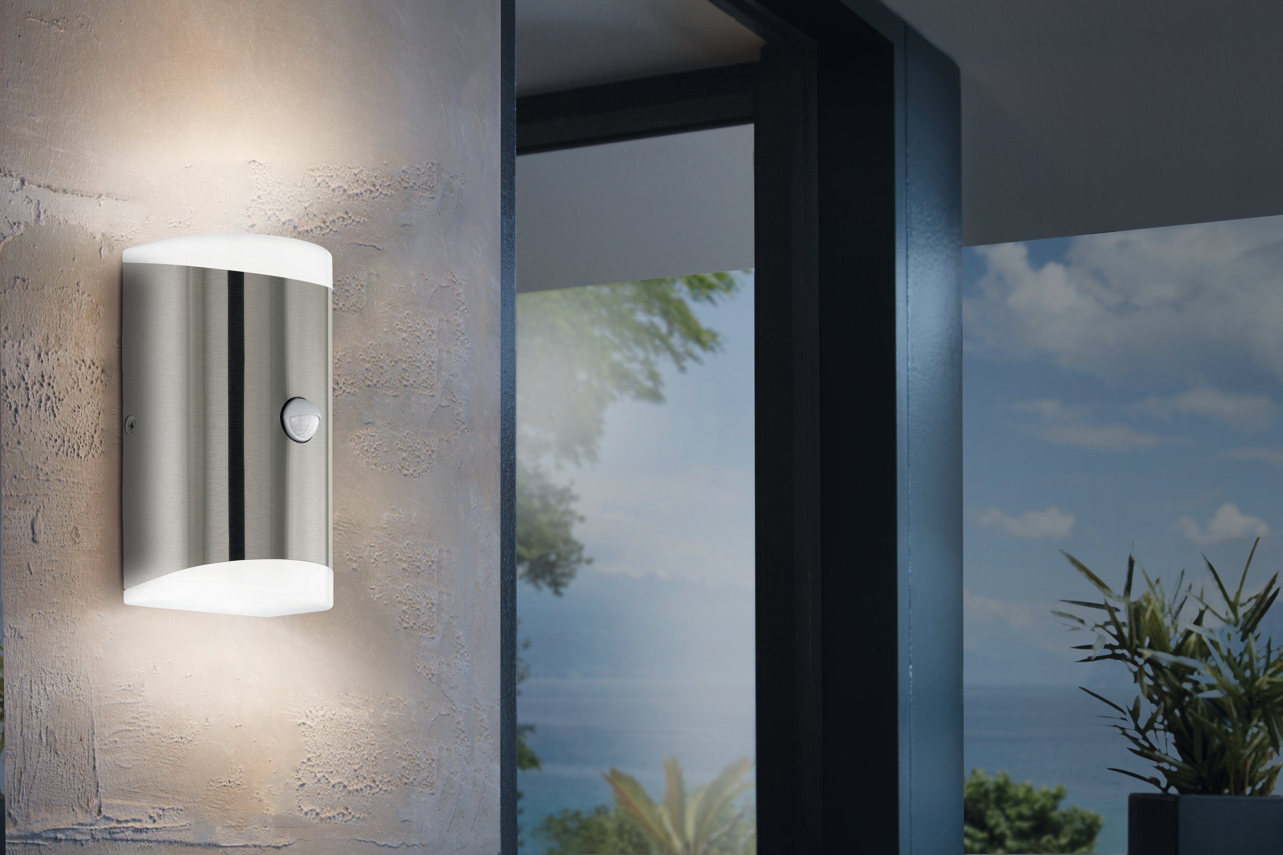 EGLO LED Wandleuchte Carpinera, Leuchtmittel inklusive, Außenleuchte mit Be günstig online kaufen