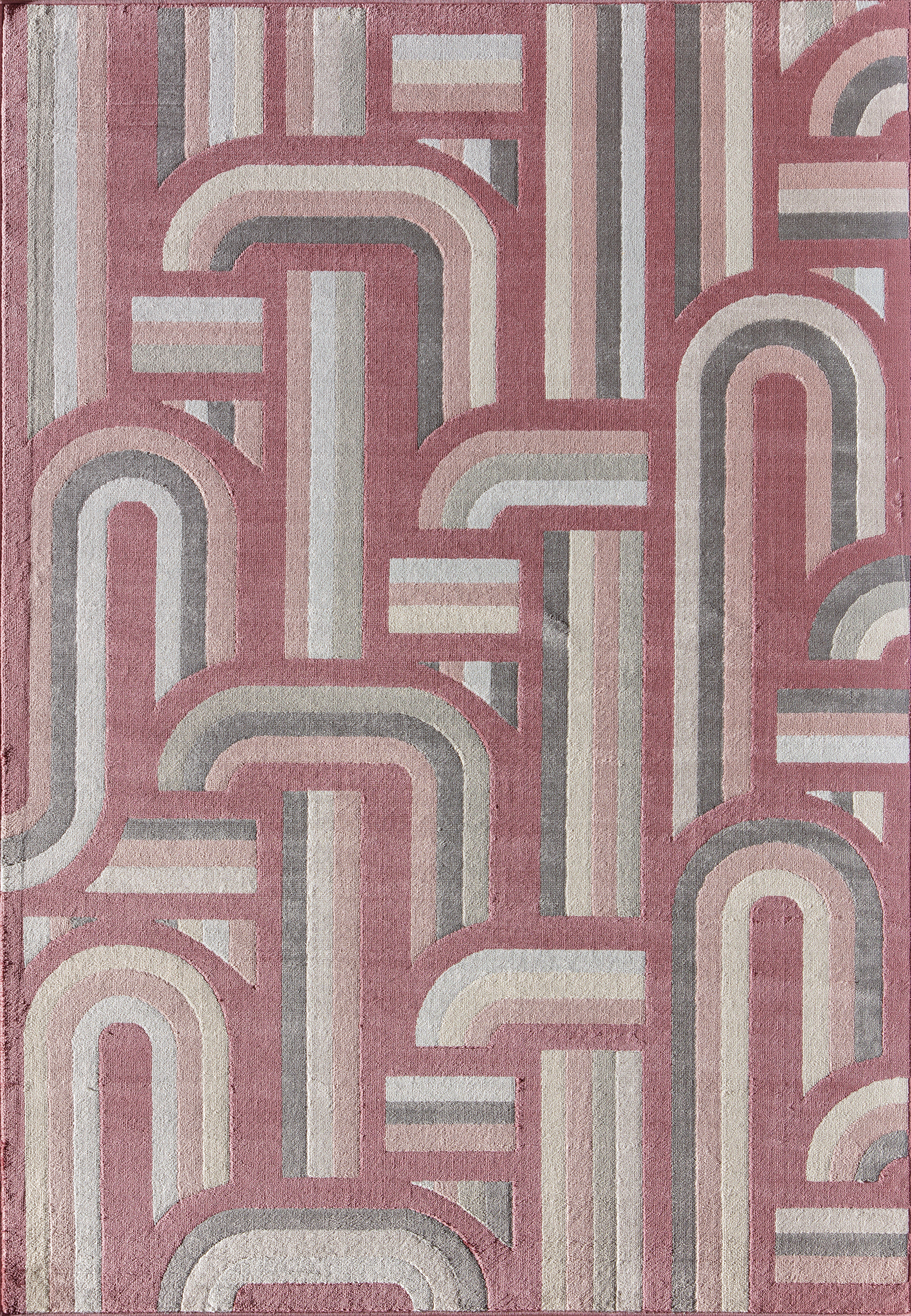 Einkaufsbummel Teppich Vera VE15, rechteckig, by Kurzflor Scandi-Look, rosé Höhe: Designerteppich, modisch, Regenbogen CosmoLiving dichter 10 mm, Cosmopolitan