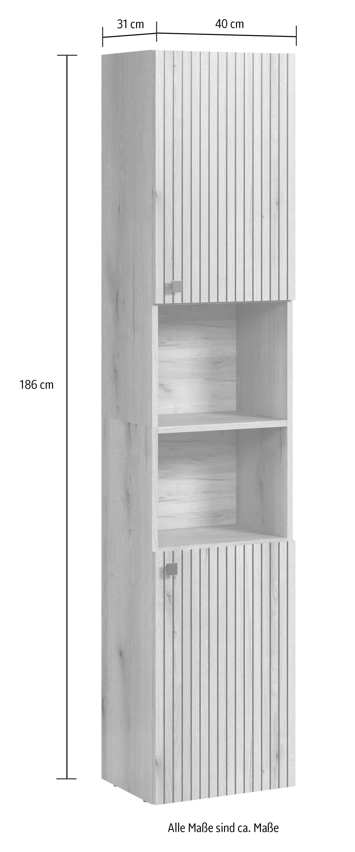 Hochschrank welltime Optik Akkustikpaneel