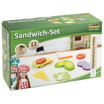 Idena Spielküche Idena 4100105 Kleine Küchenmeister Sandwich Set aus Holz Holz