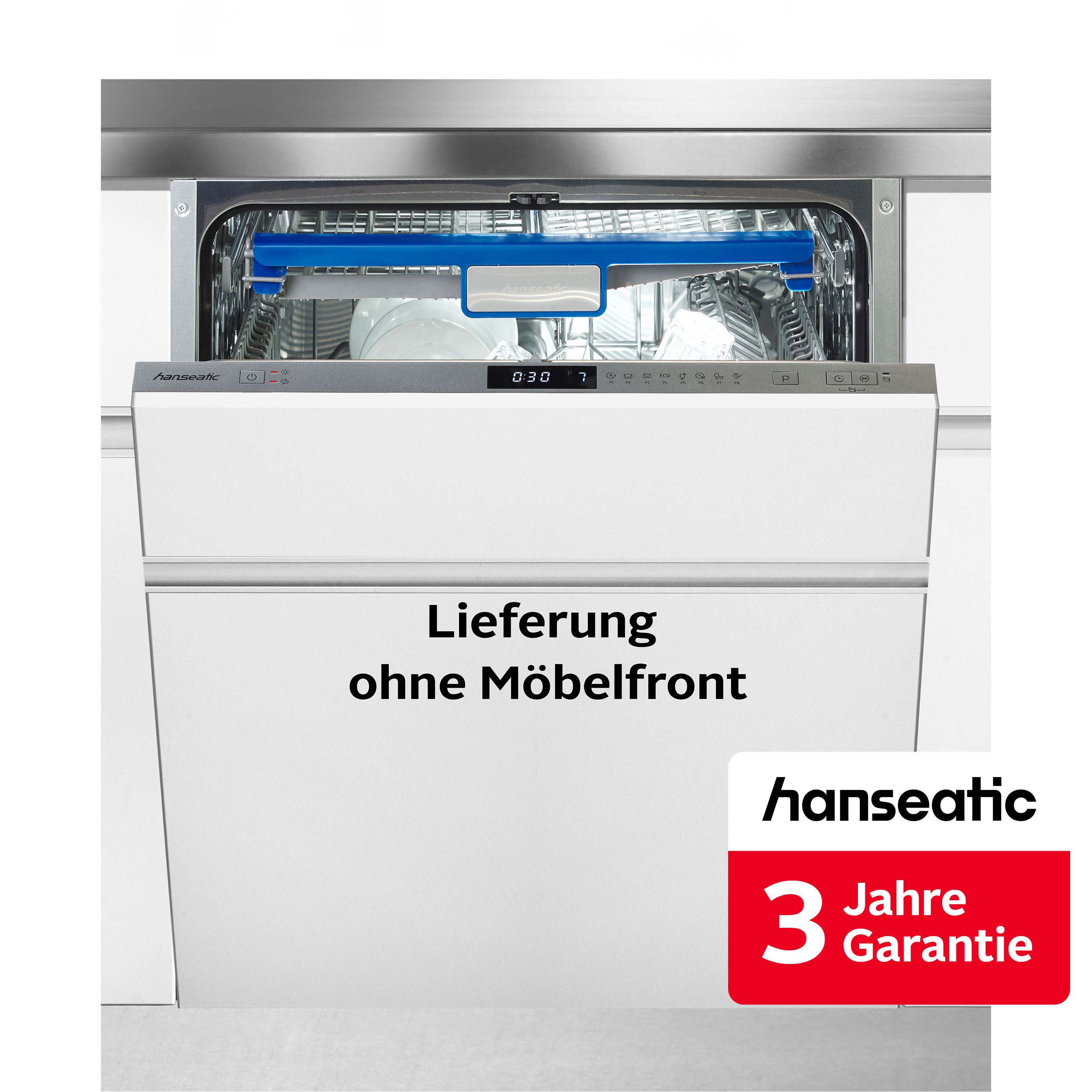 Hanseatic vollintegrierbarer Geschirrspüler HGVI6082D14J7713GS, 14 Maßgedecke, inkl. 3 Jahre Herstellergarantie