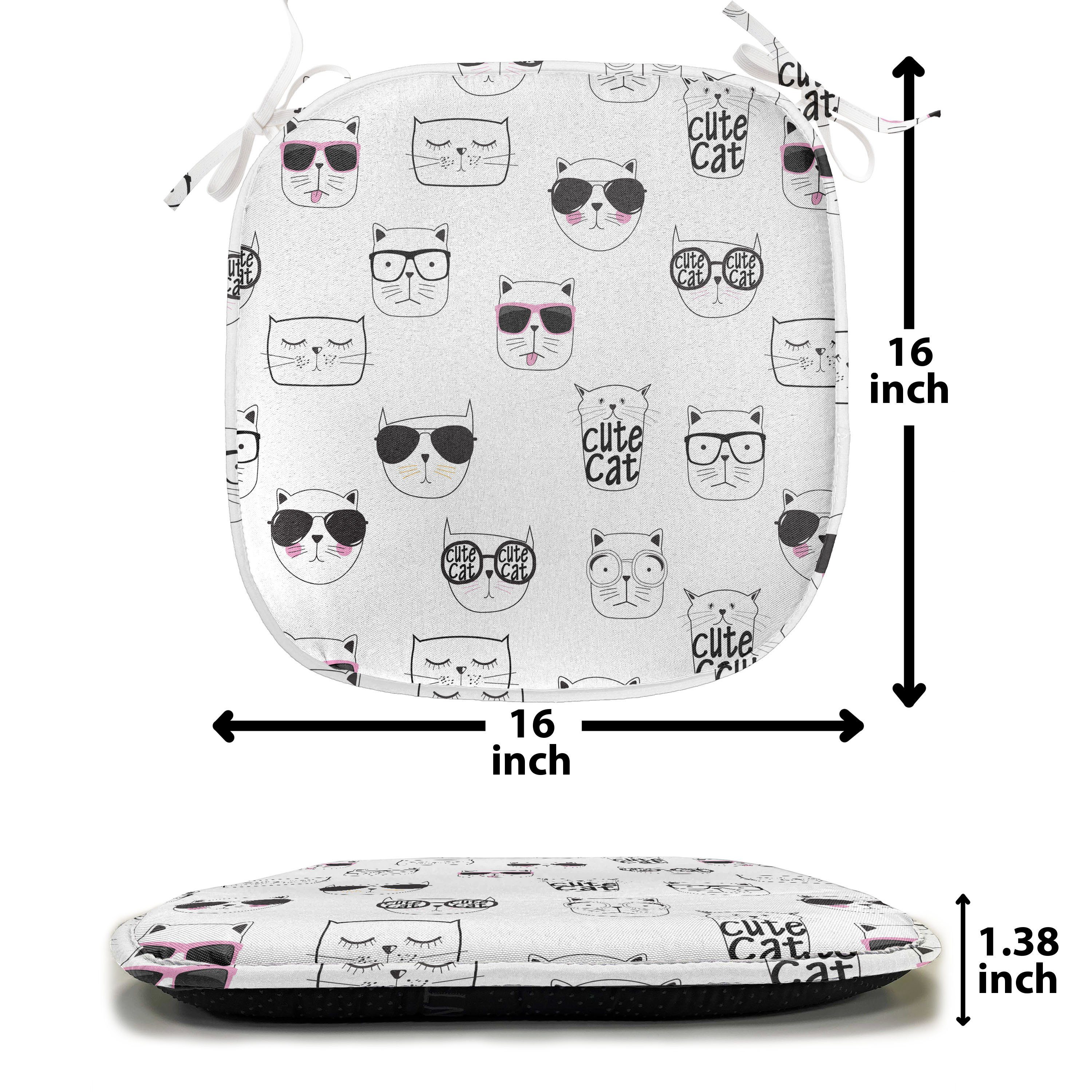 Riemen Kühle Kissen Katze Stuhlkissen Küchensitze, Dekoratives für Abakuhaus Sonnenbrillen mit wasserfestes Hipster