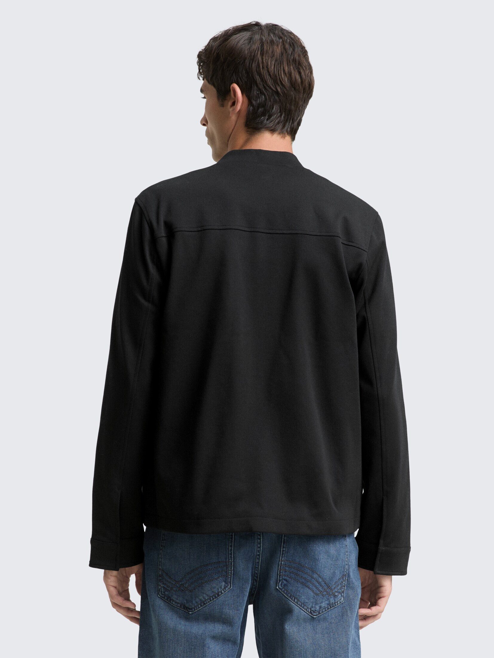 TOM TAILOR Sakko Blazer Piqué Blouson Jacke mit Bomberkragen