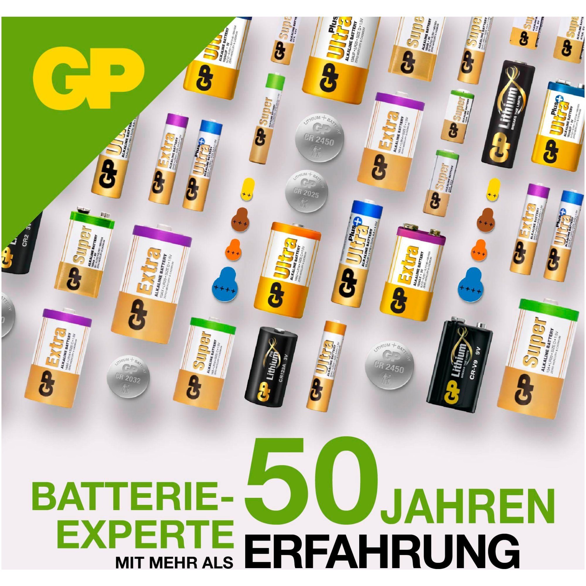 GP Batteries A76 GP 5 (LR44) Alkaline V) 1,5V Knopfzelle, Stück (1,5 Knopfzelle