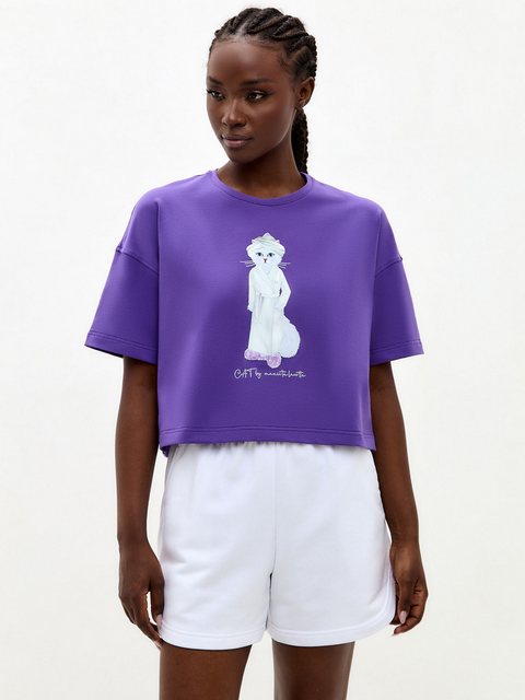 CAT by maniita lacitta Kurzarmshirt SPA Cat (1-tlg) mit modernem Frontprint günstig online kaufen
