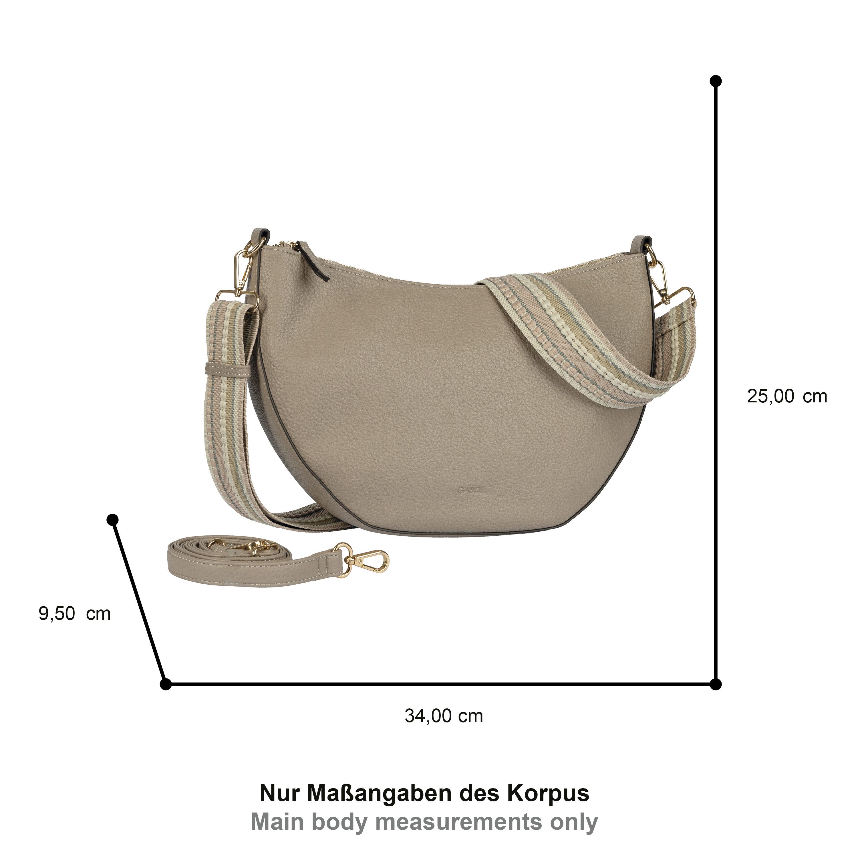 Gabor Umhängetasche Linda Summer (Set, 2-tlg., 2 Schultergurte: 1 Gewebeband, 1 aus hochwertigem Kunstleder), Schultertasche mit dezentem Logo und extrabreitem Schultergurt
