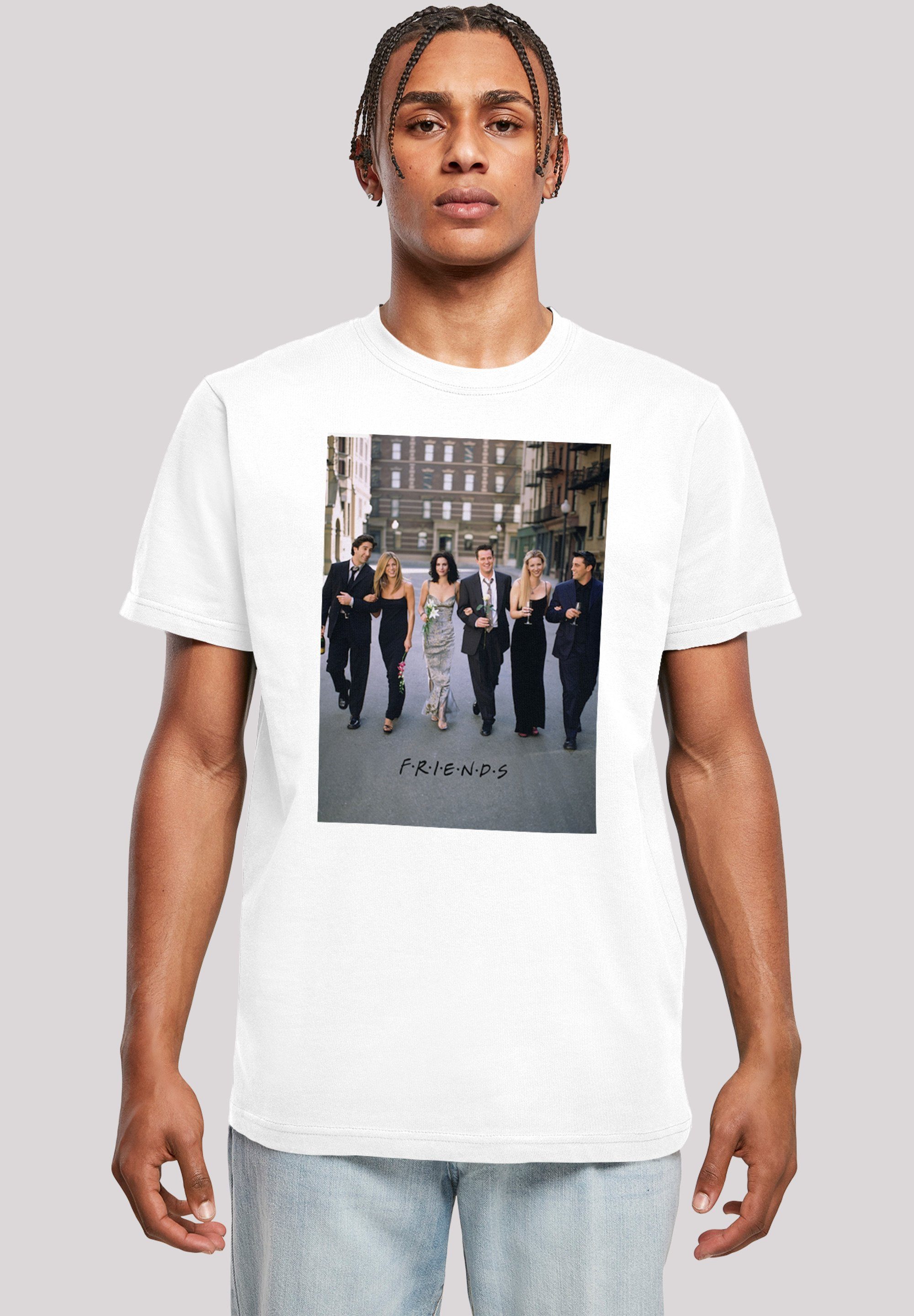 Flowers Merch,Regular-Fit,Basic,Bedruckt F4NT4STIC Herren,Premium FRIENDS Serie TV T-Shirt weiß