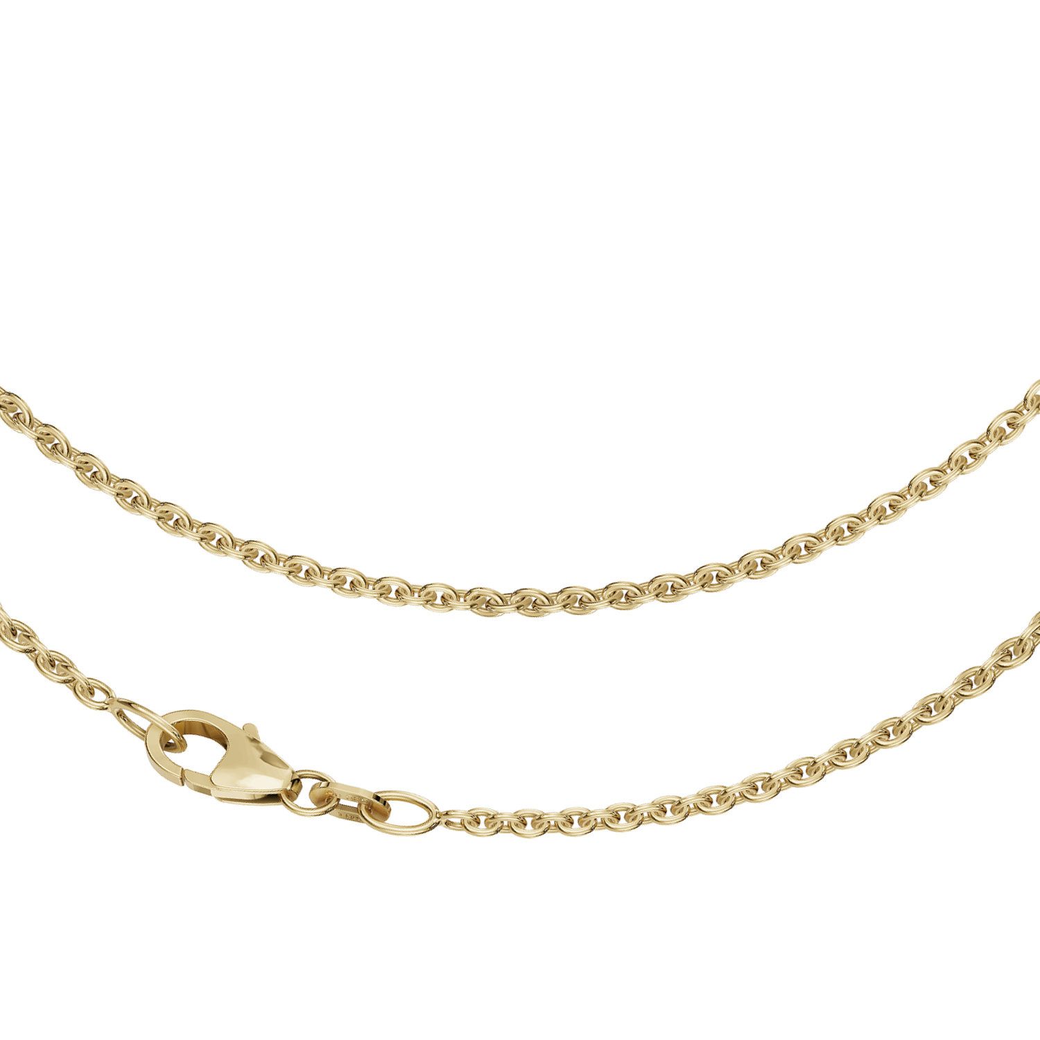 Goldkette JB Edle Goldkette Ankerkette 585 - 14 K Gold 0,8 mm 36 cm