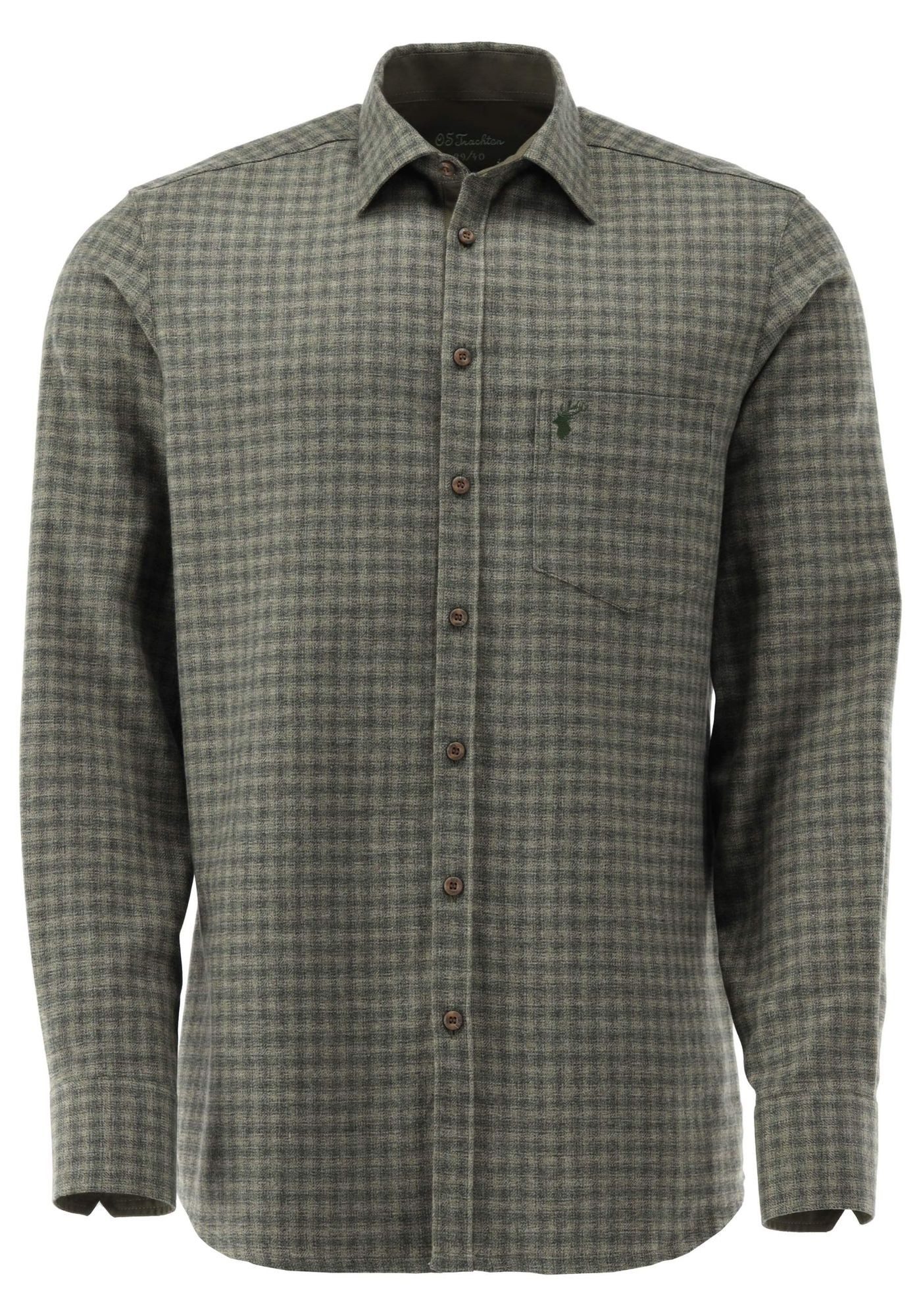 OS Trachten Outdoorhemd Iruso Slim Fit, 1/1-Arm, Haifischkragen