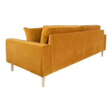 ebuy24 Sofa Lido Sofa 3 Pers. velour inkl. 2 dekorative Kissen