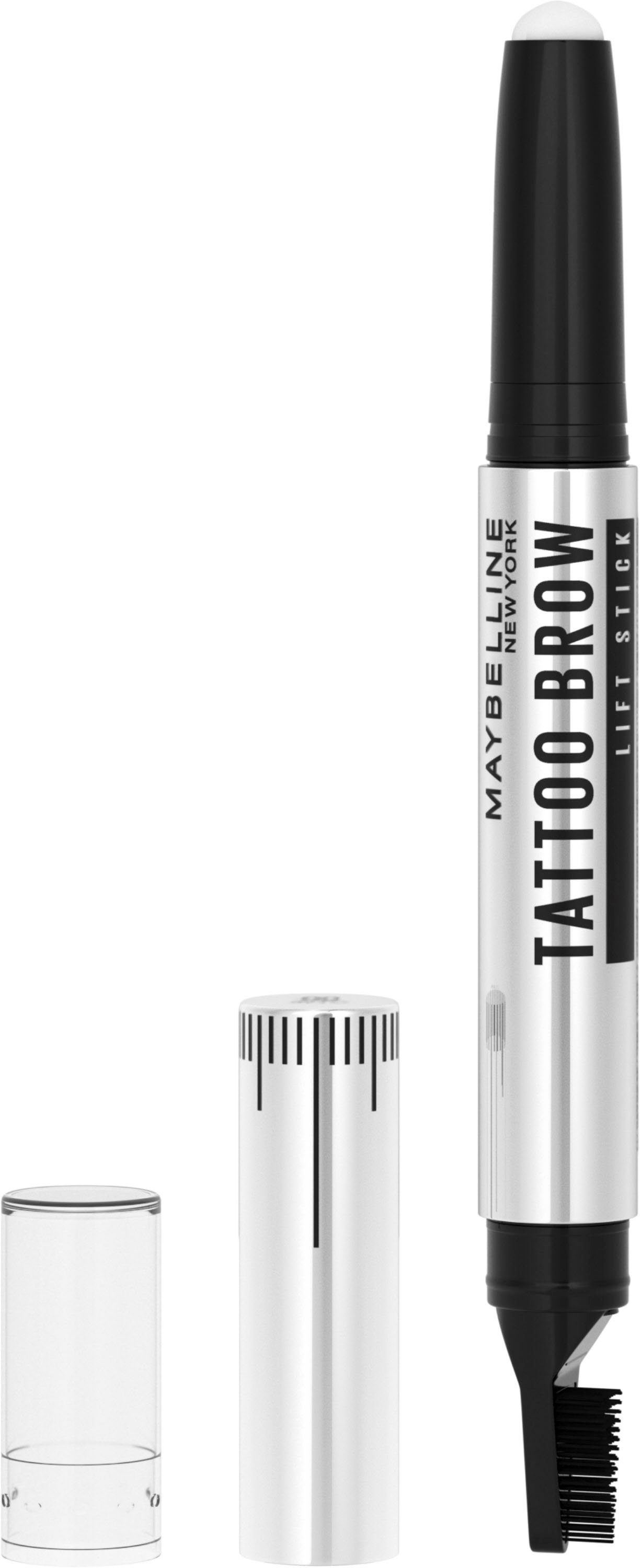 MAYBELLINE NEW YORK Augenbrauen-Gel Tattoo Brow Lift, 2-1 mit Wachs und Lifter-Bürste, Augen-Make-Up 0 Clear | Augenbrauen-Make-Up