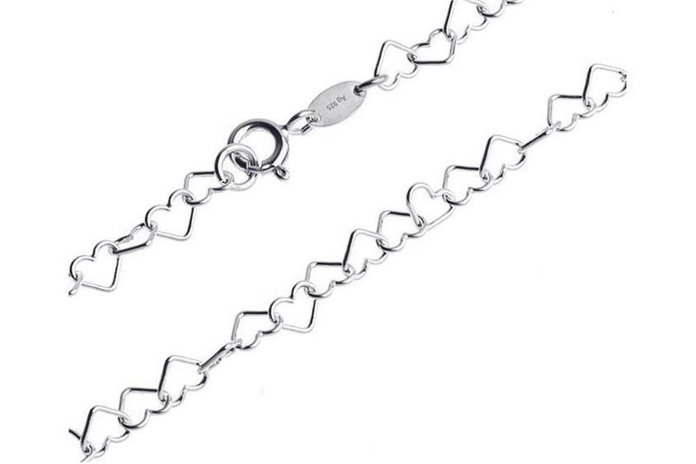 Silberkettenstore Fußkette Fußkette Herzen - 925 günstig online kaufen