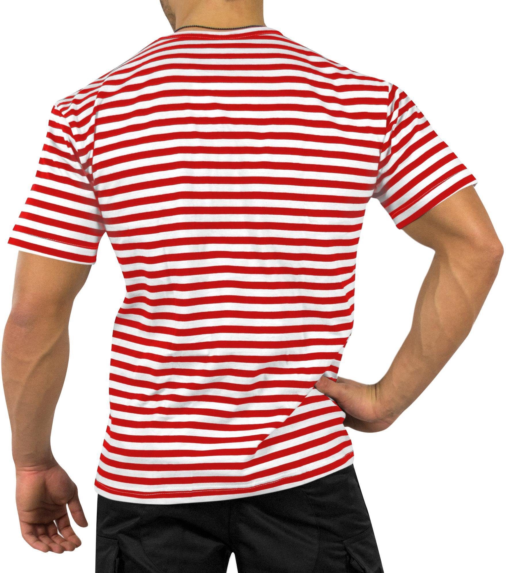 normani Kurzarmshirt Marine T-Shirt Моskau kurzarm Sommer Gestreiftes Marine Shirt