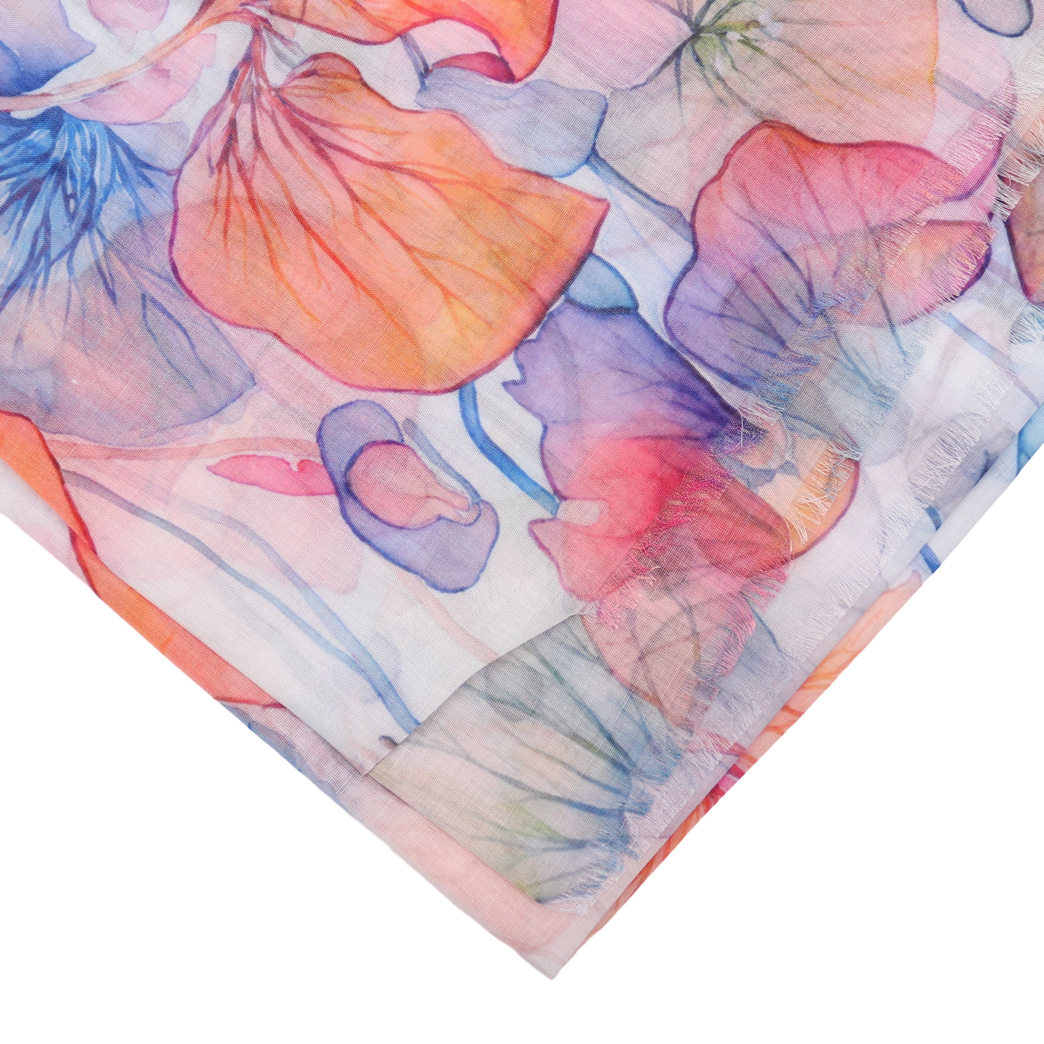 MIRROSI Modeschal Weicher & Leicht Großes Schal, ca.75x180cm, Lotus Print, (aus 100% Viskose, Atemberaubende Designs), Damen Halstuch Stola ideal für Frühling, Sommer und Herbst