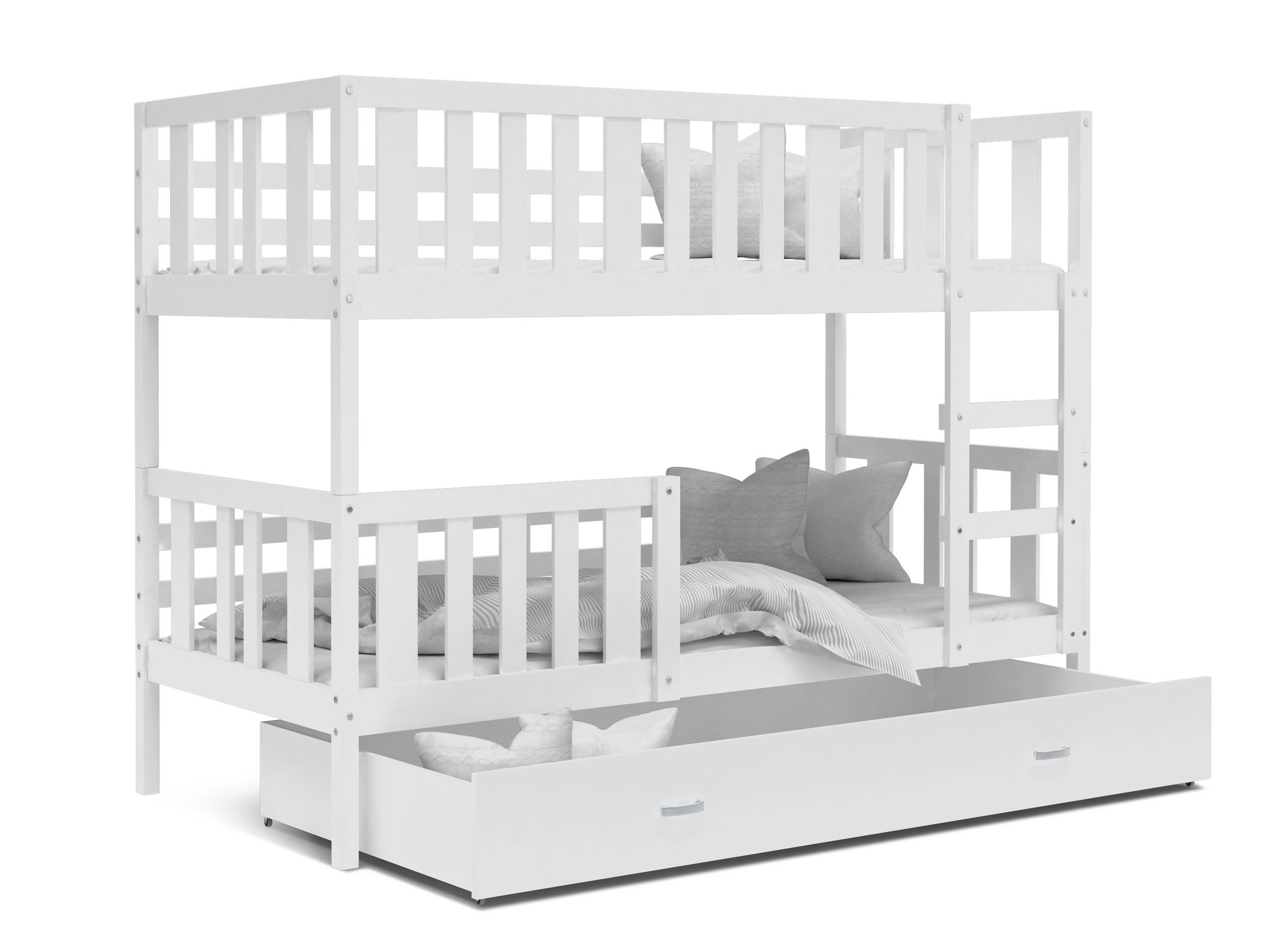 AJKmeble Hochbett mit Rausfallschutz, Etagenbett 80x160cm, Kinderbett (MADE günstig online kaufen