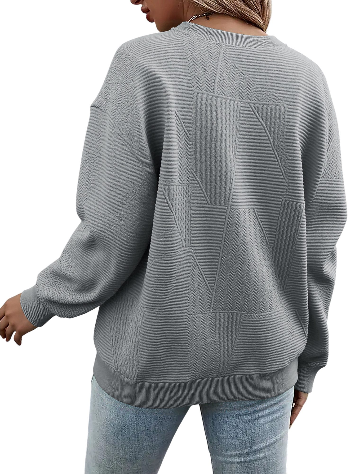 PYLIKE Sweatshirt Lässiger Streetstyle-Pullover für Damen mit Kreuzen-Druck günstig online kaufen