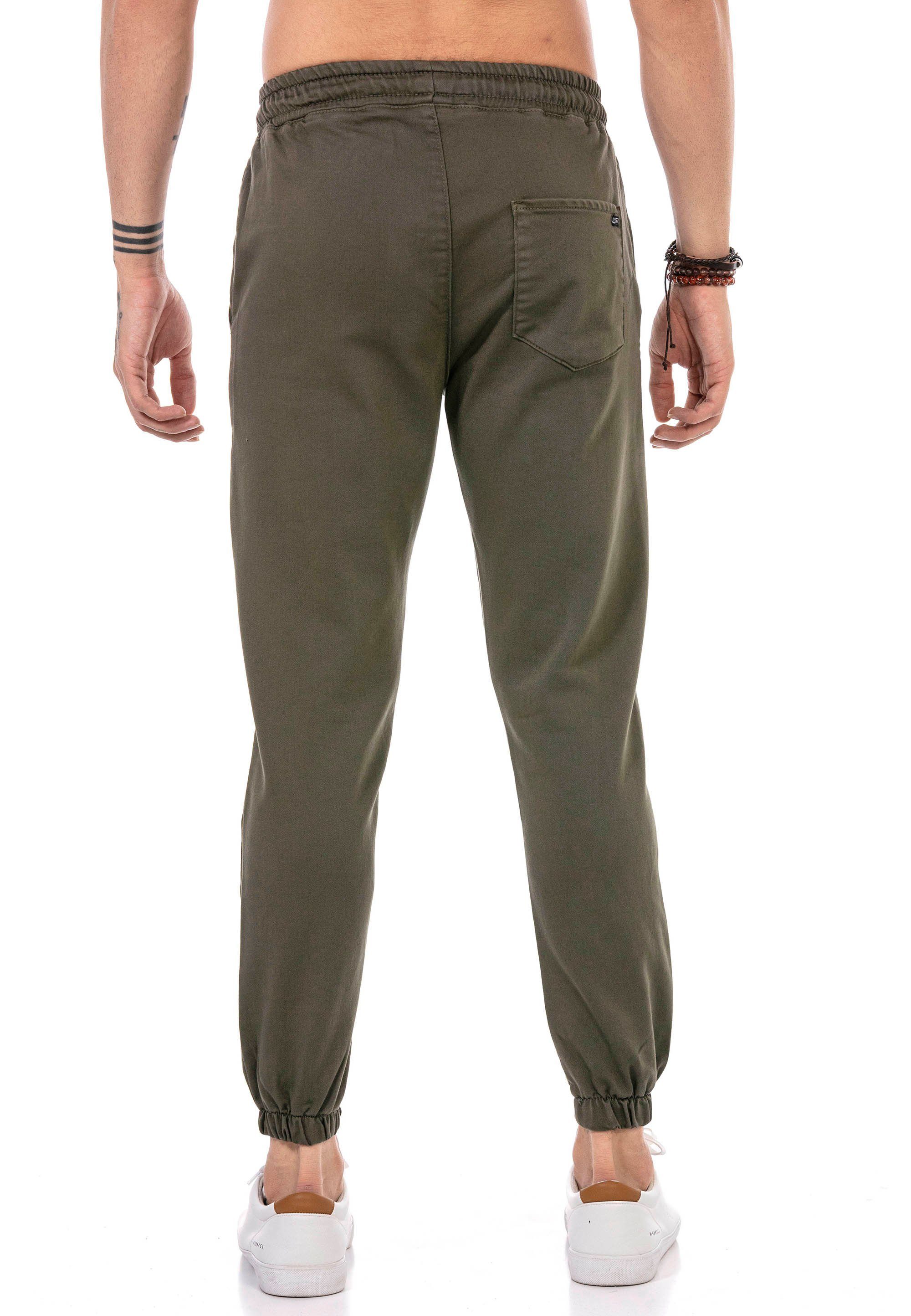 am Gillingham Sweathose RedBridge khaki mit Gummibund Beinabschluss