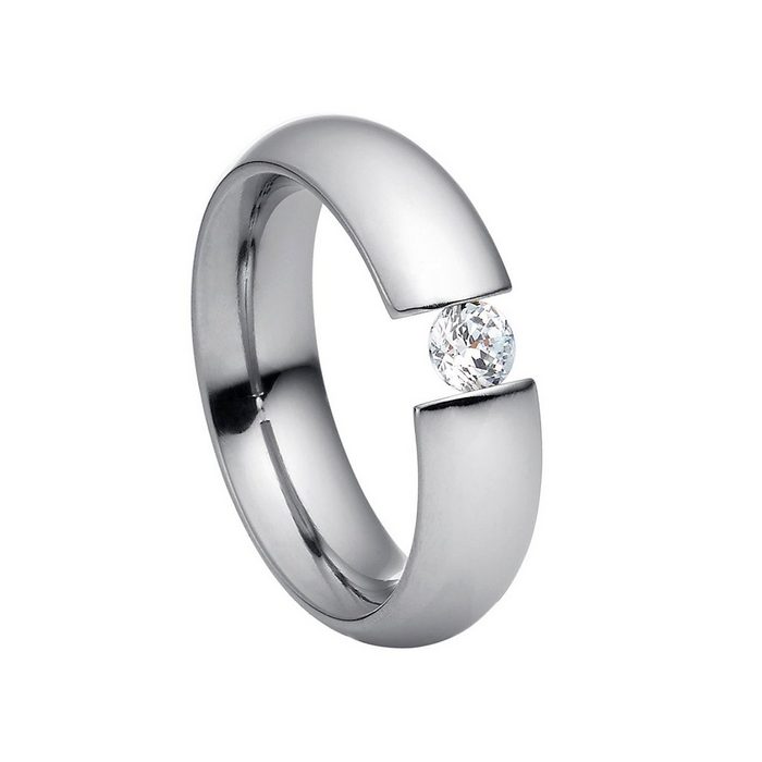 Heideman Fingerring Intensio Poliert (Ring 1-tlg. inkl. Geschenkverpackung) Ring mit Stein als Spannring gearbeitet