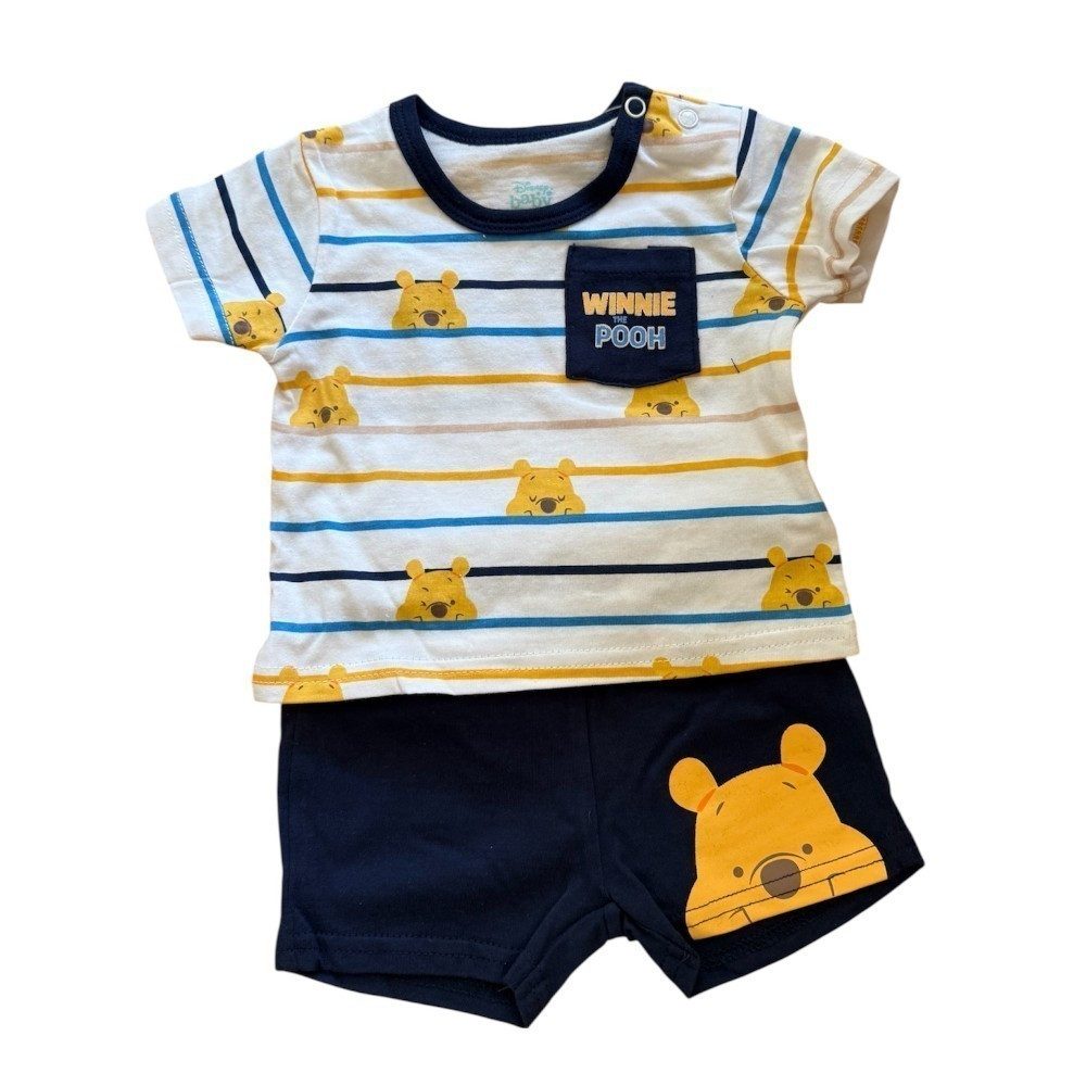 Disney Winnie Puuh Shirt & Hose Winnie Puuh Baby-Bekleidungsset für Jungen, Dunkelblau oder Hellblau (Set, 2-tlg)