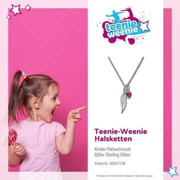 Teenie-Weenie Kette mit Anhänger Teenie-Weenie Flügel-Herz Halskette, Kinder Halskette (Flügel-Herz) ca. 38cm + 4cm, 925 Sterling Silber, Fa