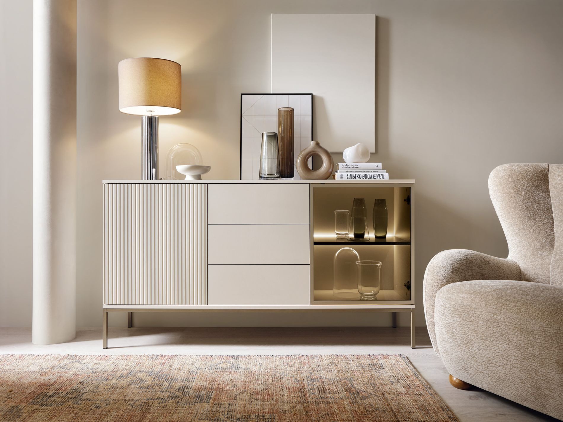 Selsey Sideboard TOSENA, Sideboard mit LED, günstig online kaufen
