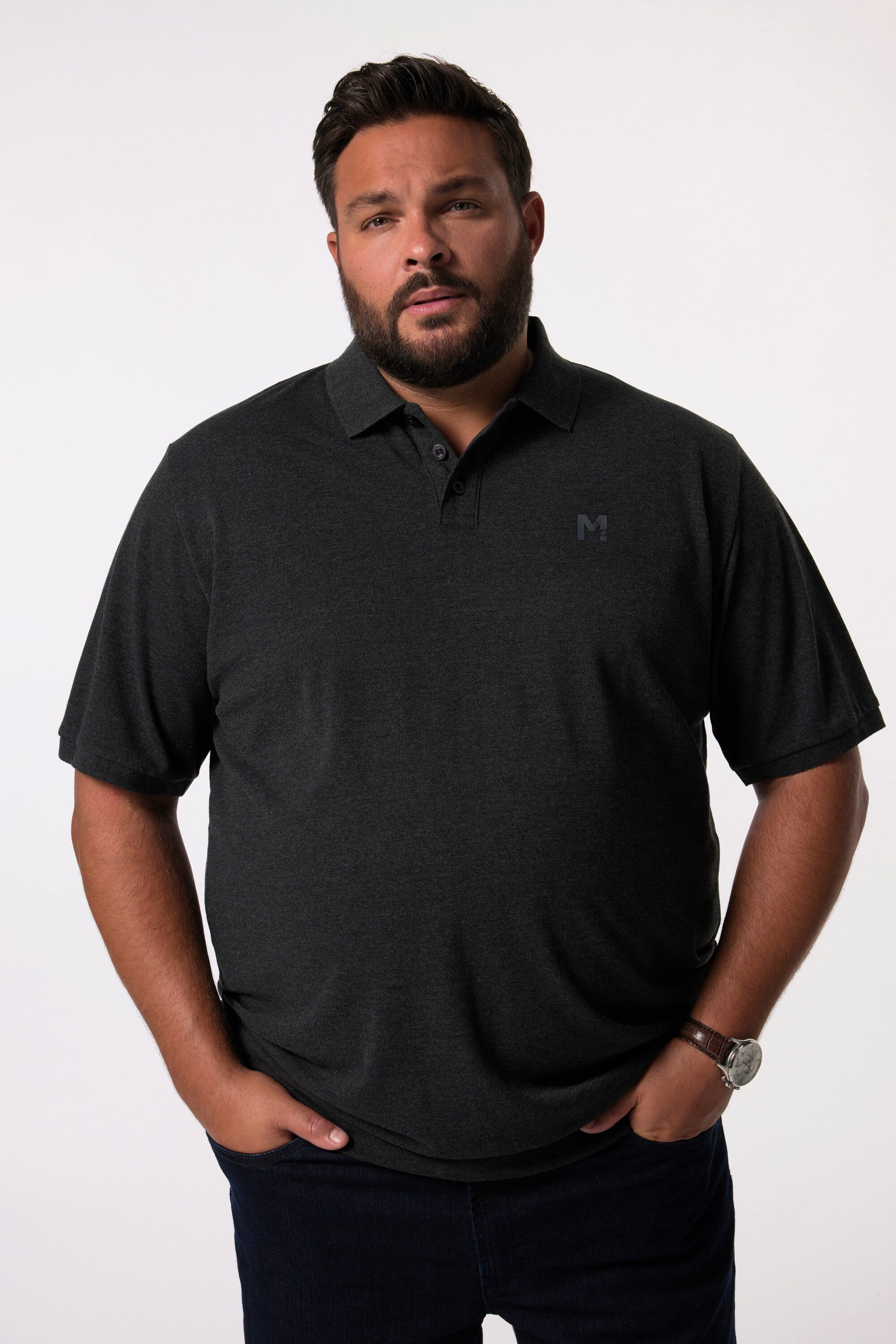 Poloshirt Men+ Poloshirt Bauchfit Basic Piqué Halbarm