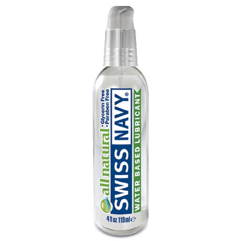 SWISS NAVY Gleitgel All Natural Lube, Pumpspender mit 118ml, hypoallergenes Gleitgel mit Carragen