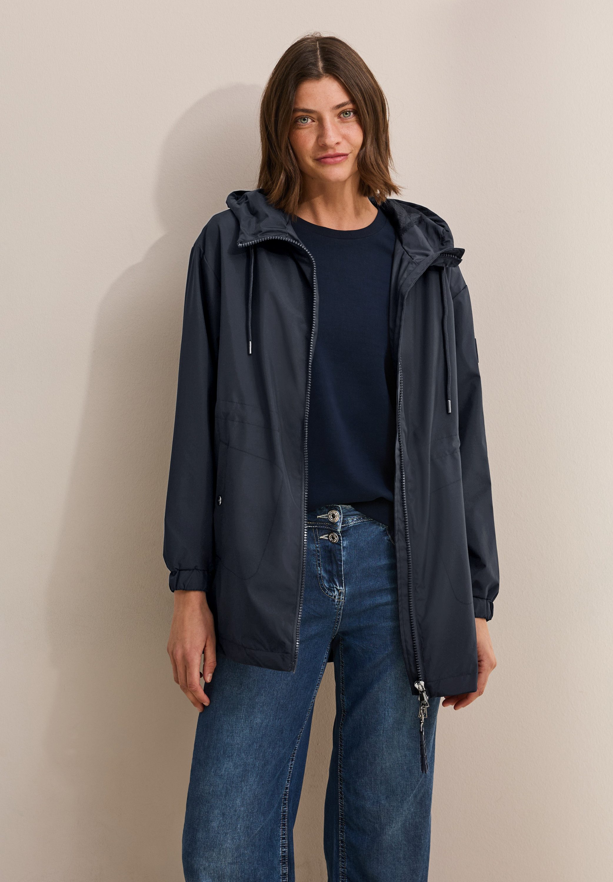 CECIL Outdoorjacke mit Kapuze mit Tunnelzugband günstig online kaufen