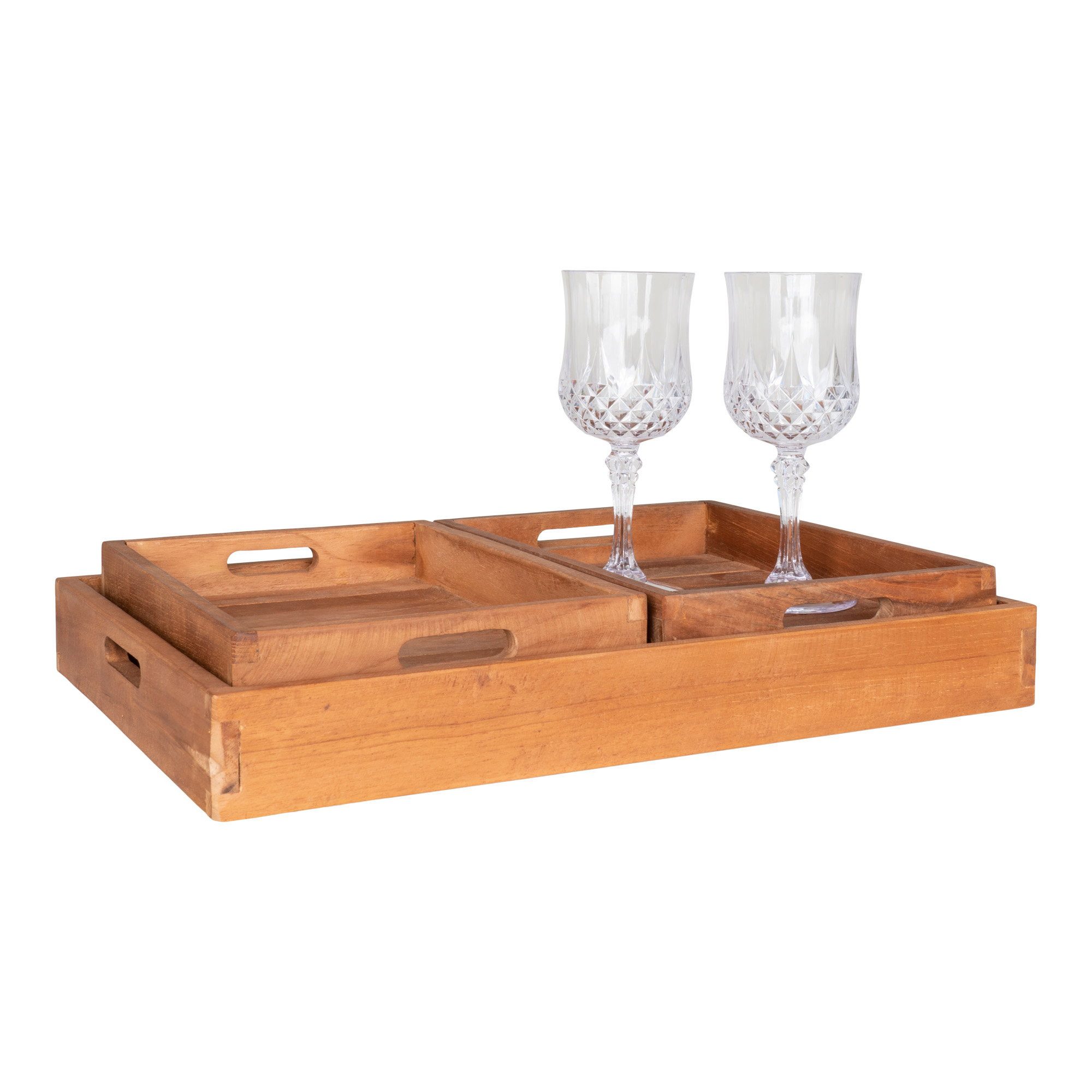 tinkaro Tablett Faro Massivholz Massivholz, Teakholz, (1-tlg)
