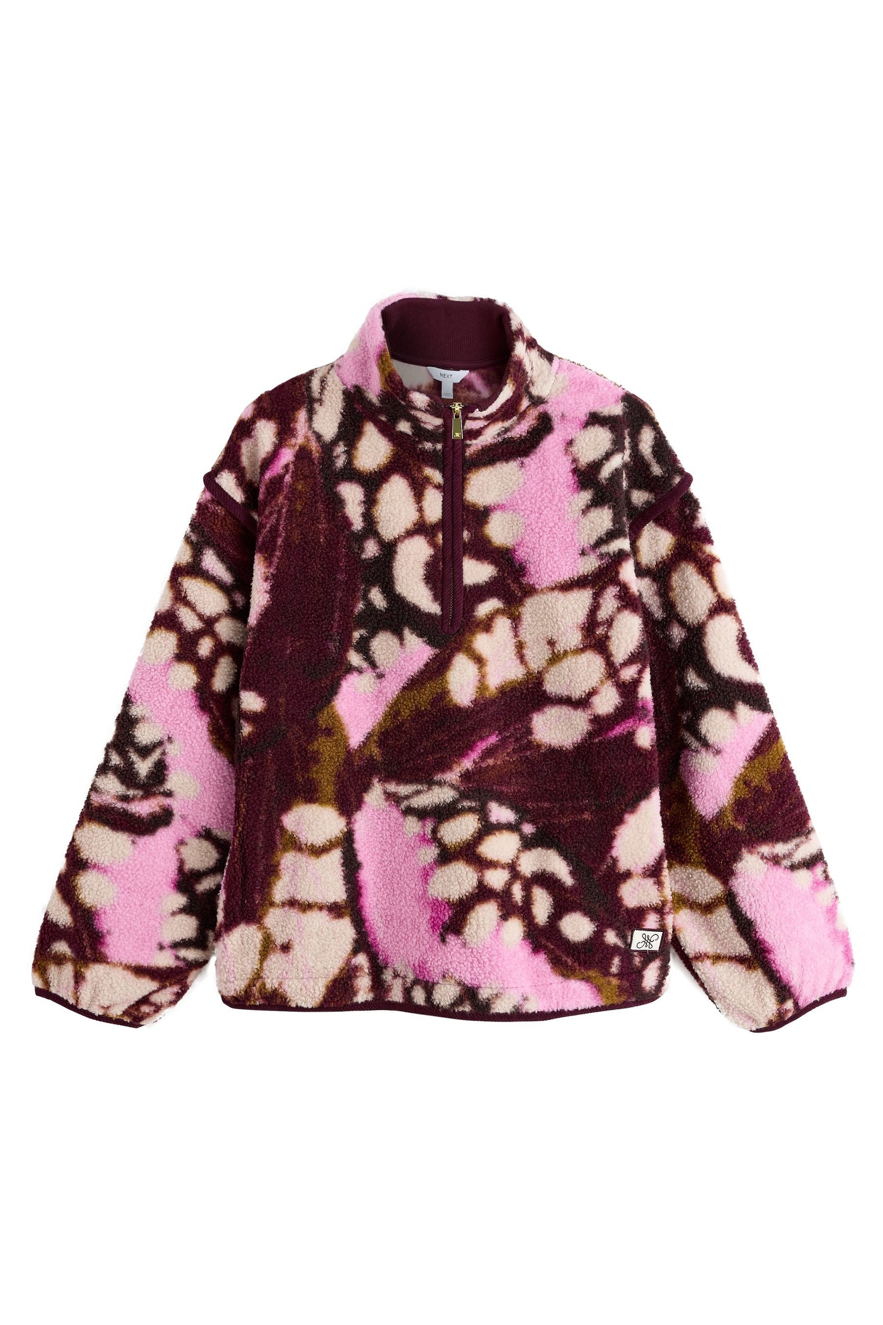 Next Fleecejacke Teddyfell-Jacke mit Viertel-Reißverschluss (1-St)