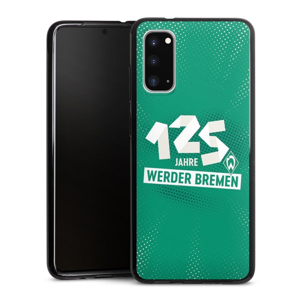 DeinDesign Handyhülle 125 Jahre Werder Bremen Offizielles Lizenzprodukt, Samsung Galaxy S20 Silikon Hülle Bumper Case Handy Schutzhülle