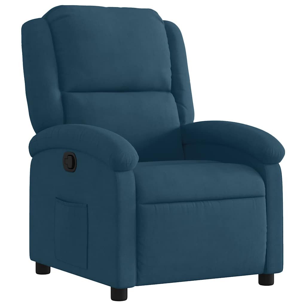 vidaXL Sessel Relaxsessel Blau Samt (1-St)