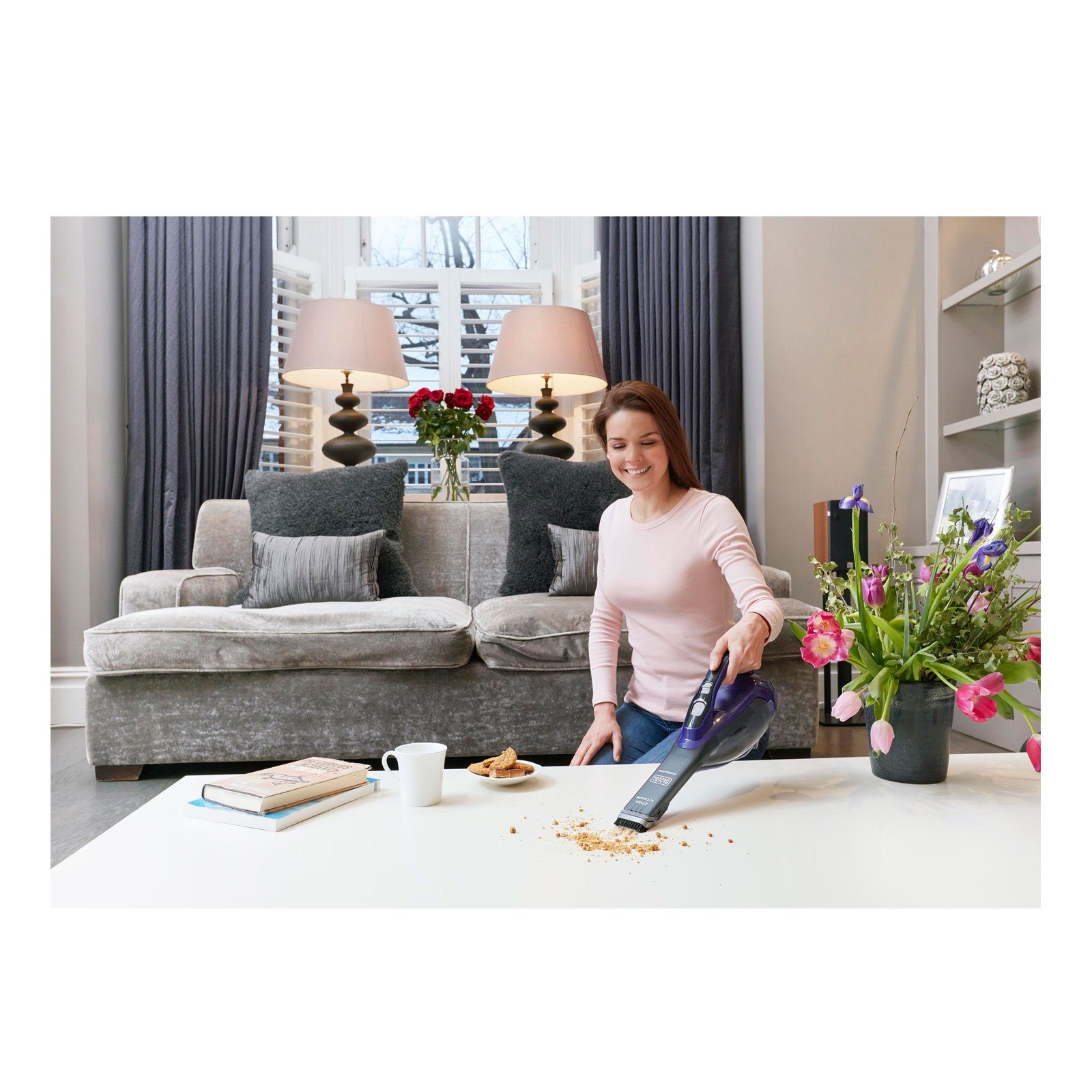 Black + Decker Akku-Hand-und Stielstaubsauger DVA325JP07