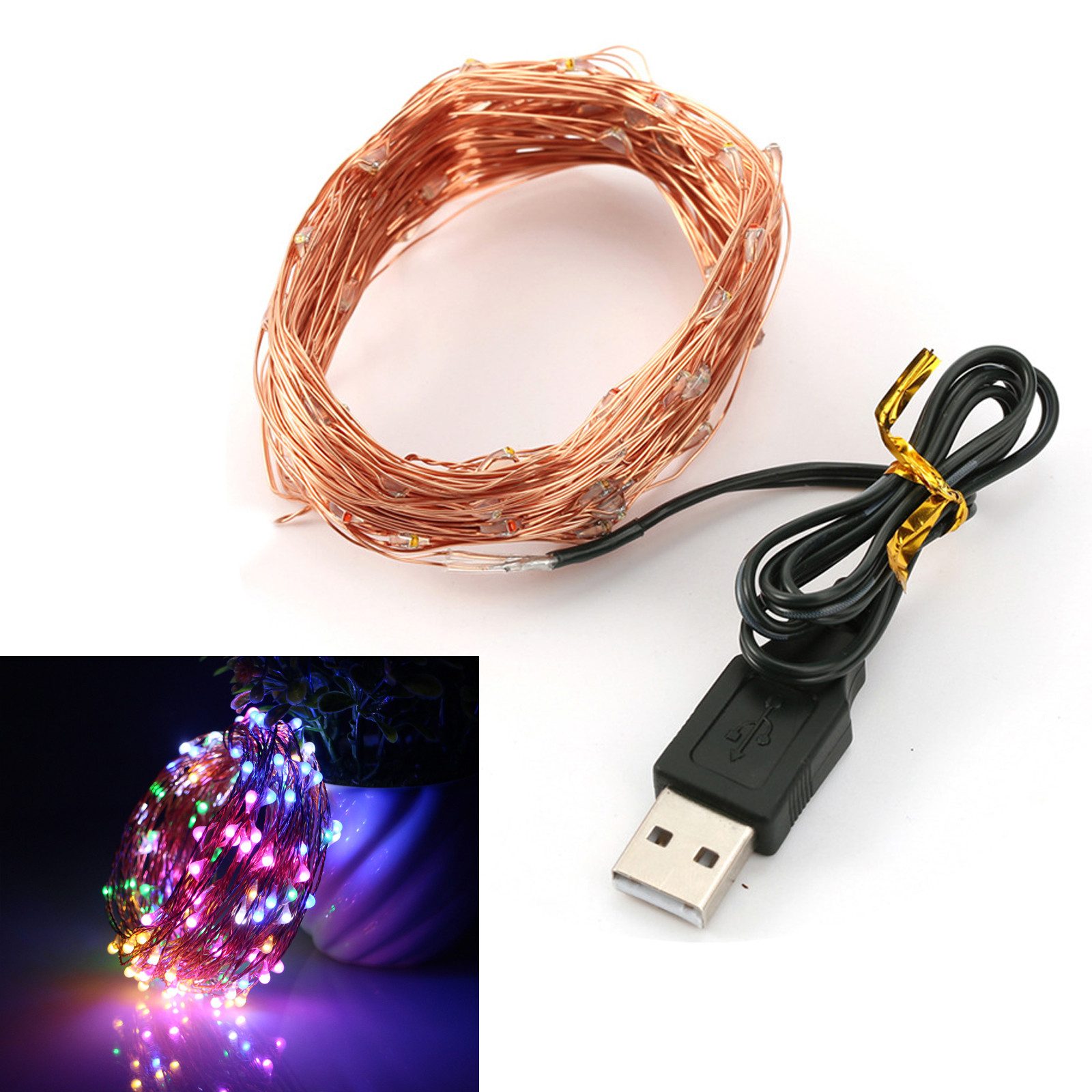 MUPOO Lichterkette Led Lichterkette, 5M 50 LED/10M 100LED/20M 200 LED Kupfe günstig online kaufen