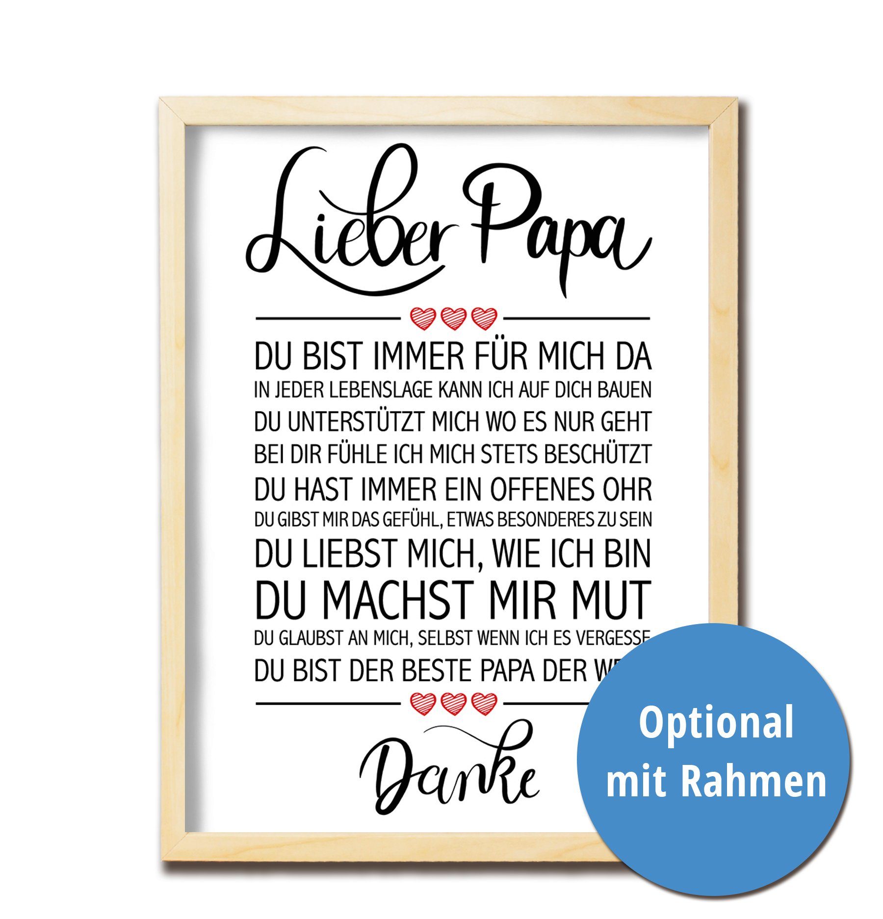 Close Up Poster Lieber Papa Kunstdruck 30 x 40 cm