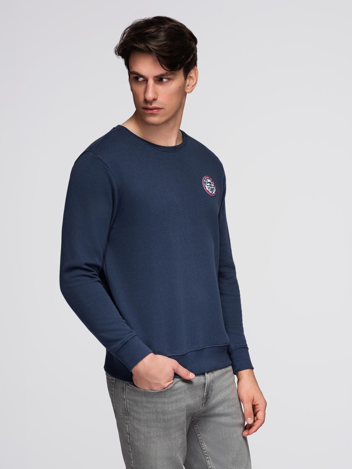 OMBRE Sweatshirt Sweatshirt mit Rundhalsausschnitt und Applikation