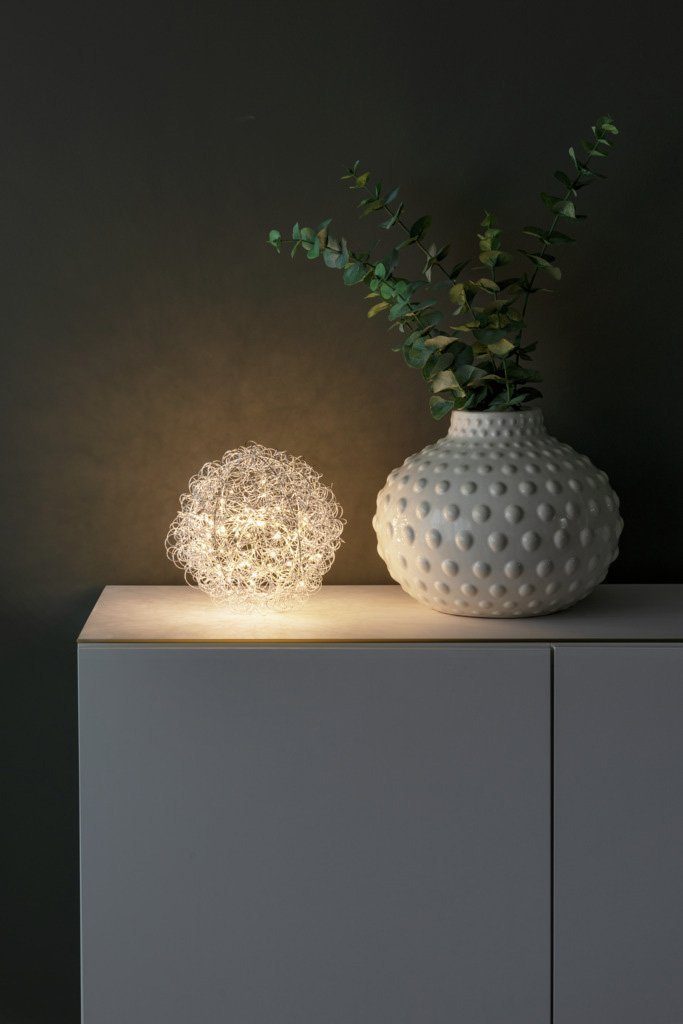 KONSTSMIDE LED Dekolicht 80 weiße Drahtball, LED integriert, fest Warmweiß, LED warm Dioden