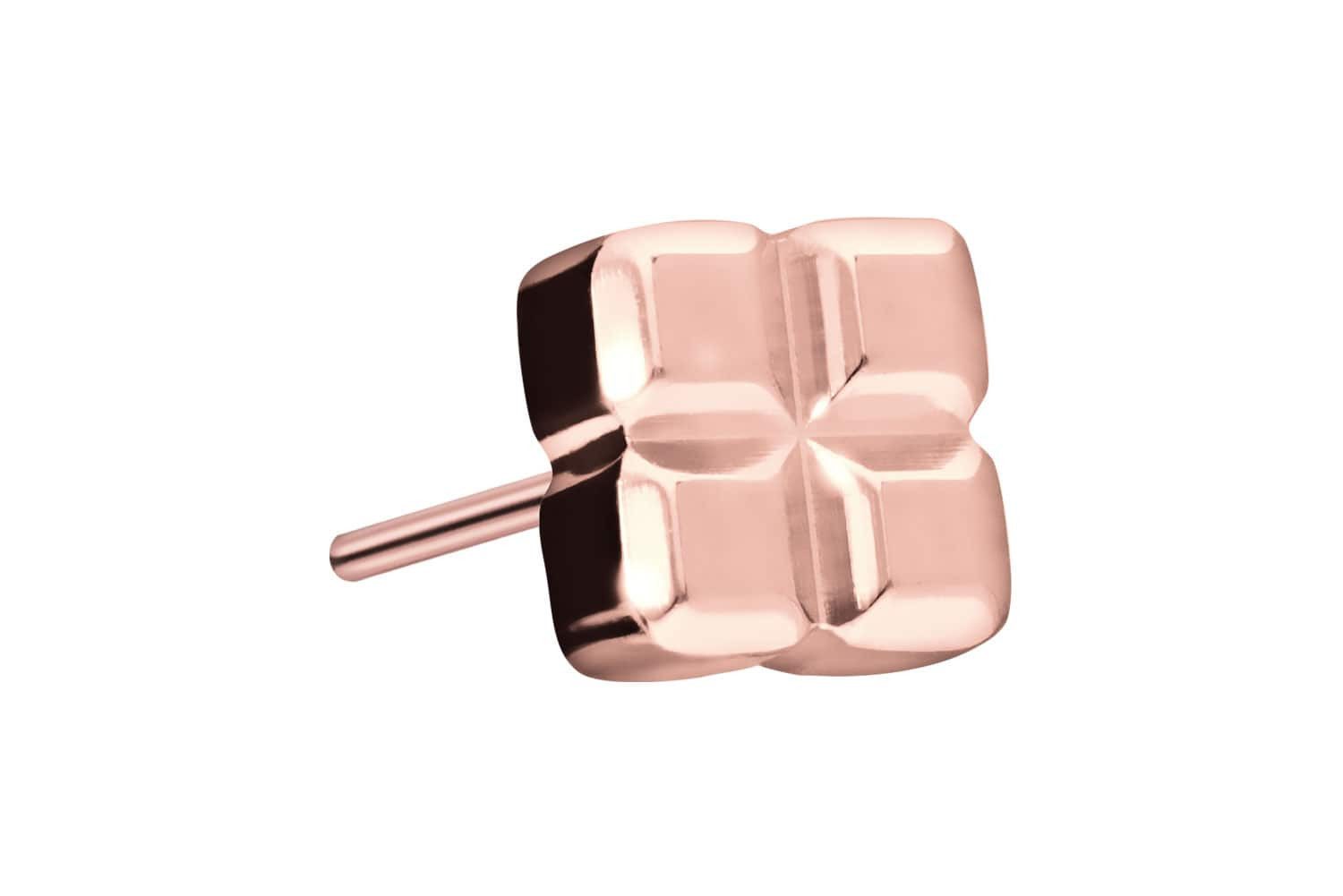 PIERCINGLINE Piercing-Set Titan Aufsatz mit Push Pin QUADRAT (Push Pins, 1-tlg)