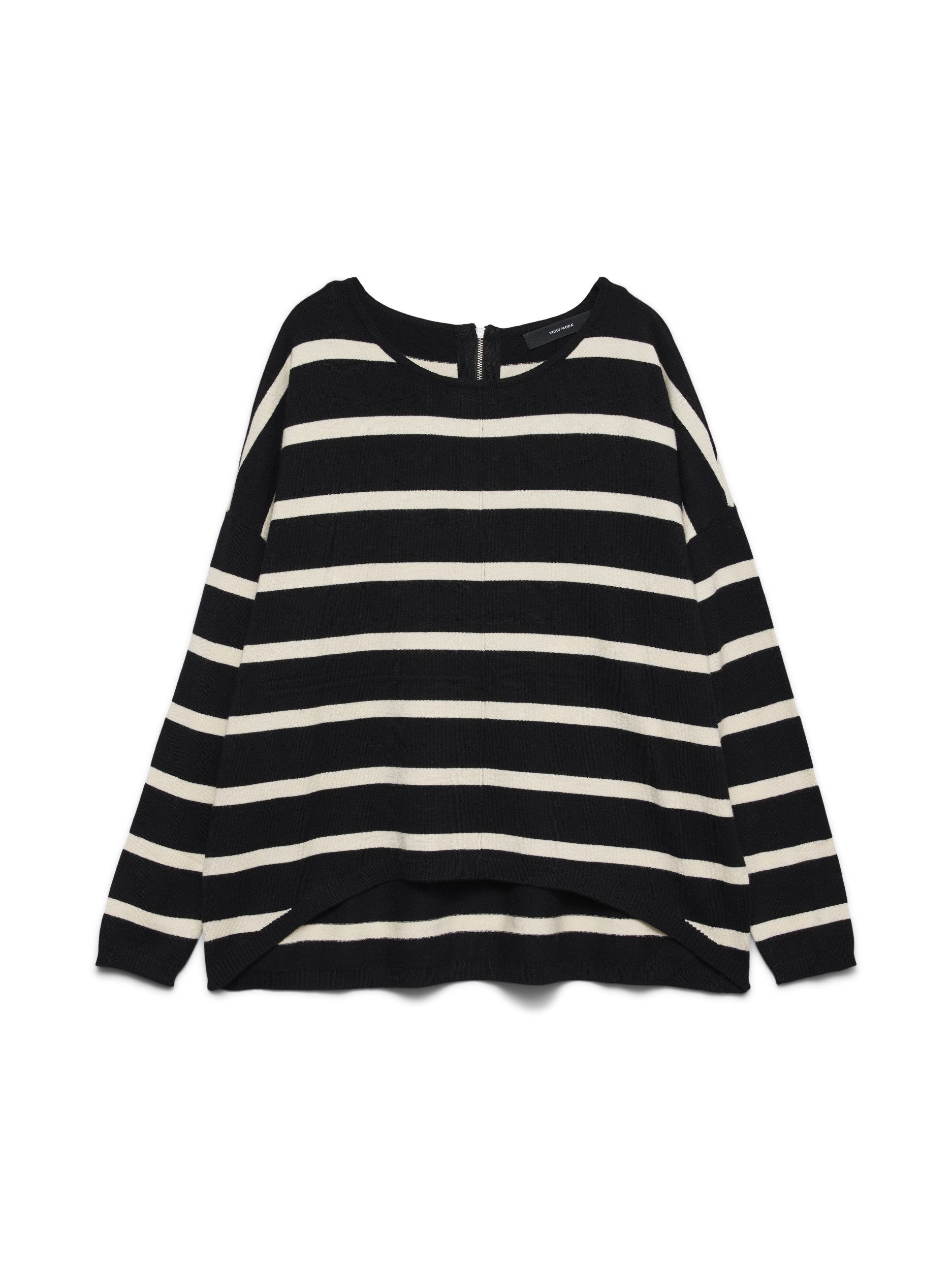 Vero Moda Longpullover VMBREEZE AURA LS ZIPPER BLOUSE NOOS 177868002 Black/IN B