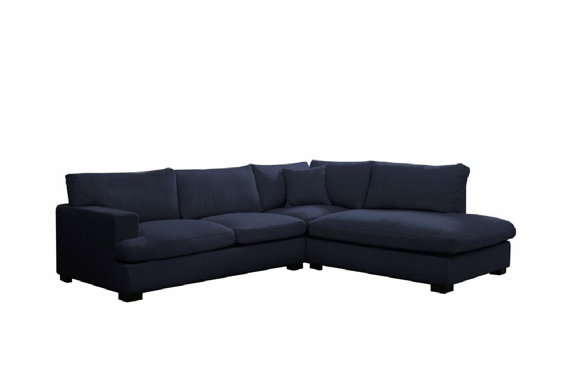 JVmoebel Ecksofa, Ecksofa Sofa Designer Sofa Möbel Couch Modern Stoff Textil Sofa Blau