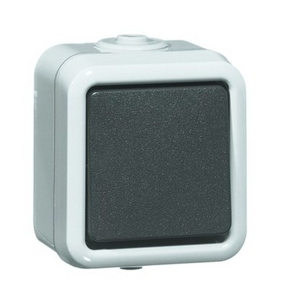 PEHA Переключатель, Wechselschalter ohne Beleuchtung grau glänzend Aufputz IP54 1