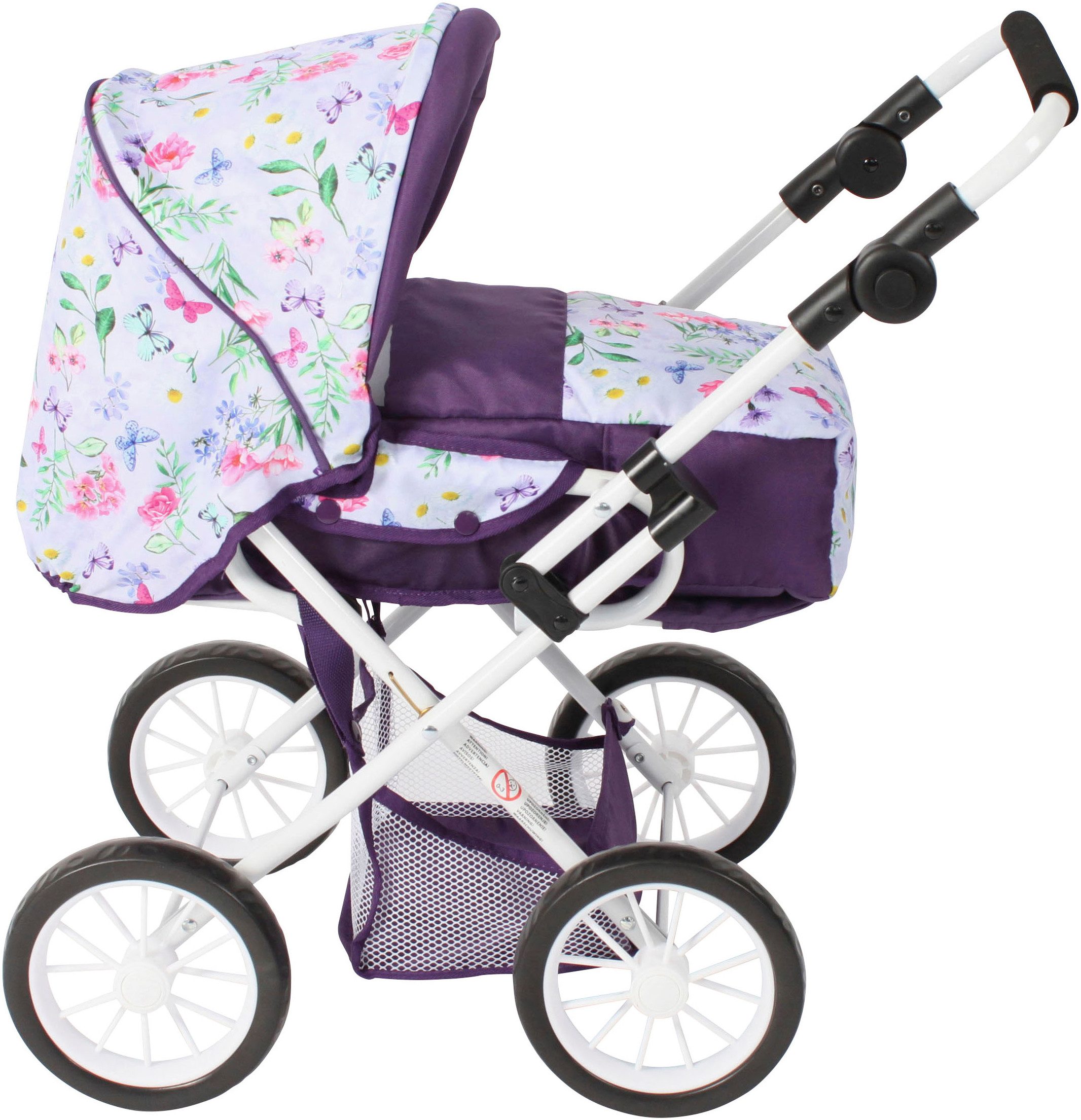 CHIC2000 Kombi-Puppenwagen Leni, Flowers lila günstig online kaufen