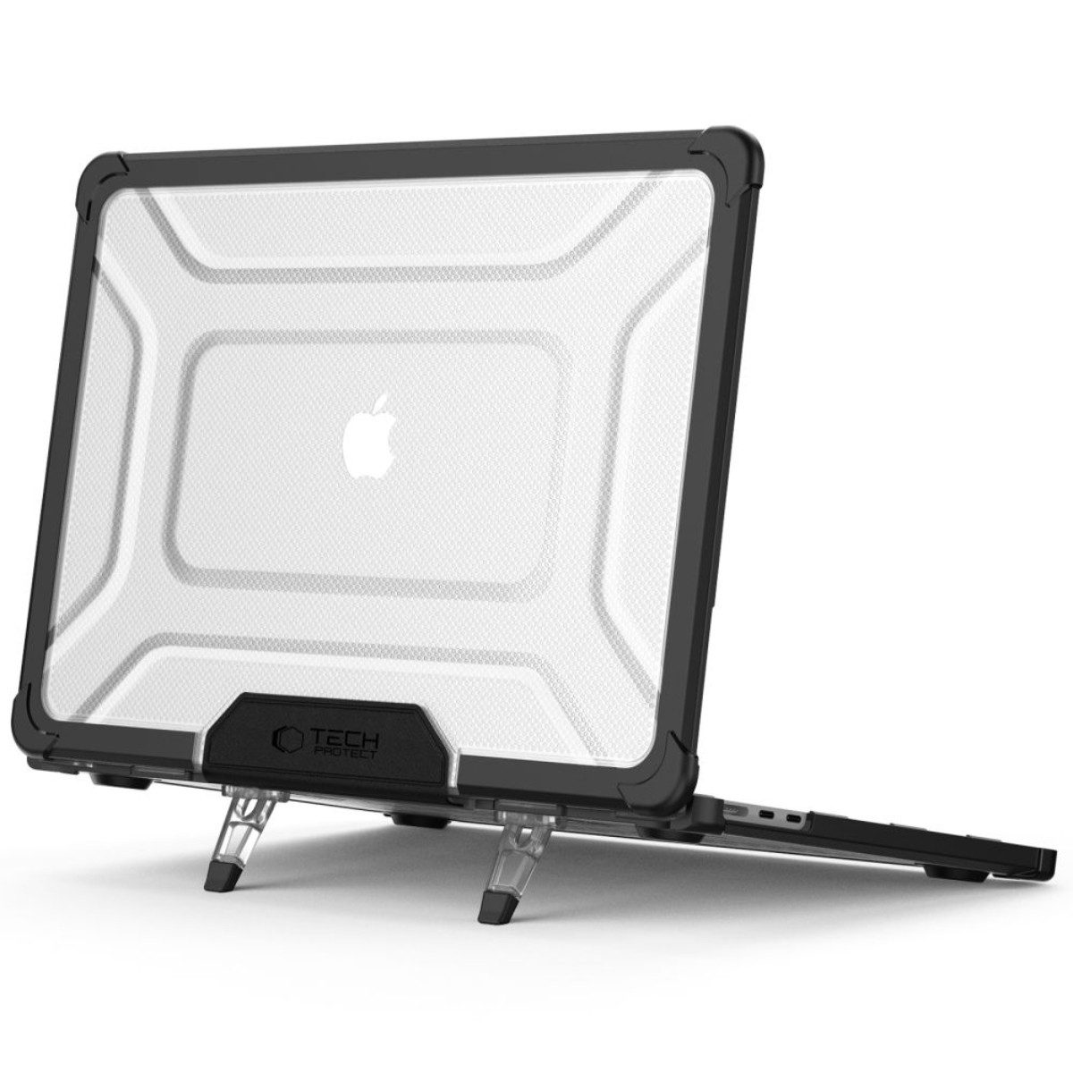 TECH PROTECT Laptop-Hülle für MacBook Air 13" 2023–2025 M2/M3/M4, Schutzhülle mit ergonomischem Standfuß