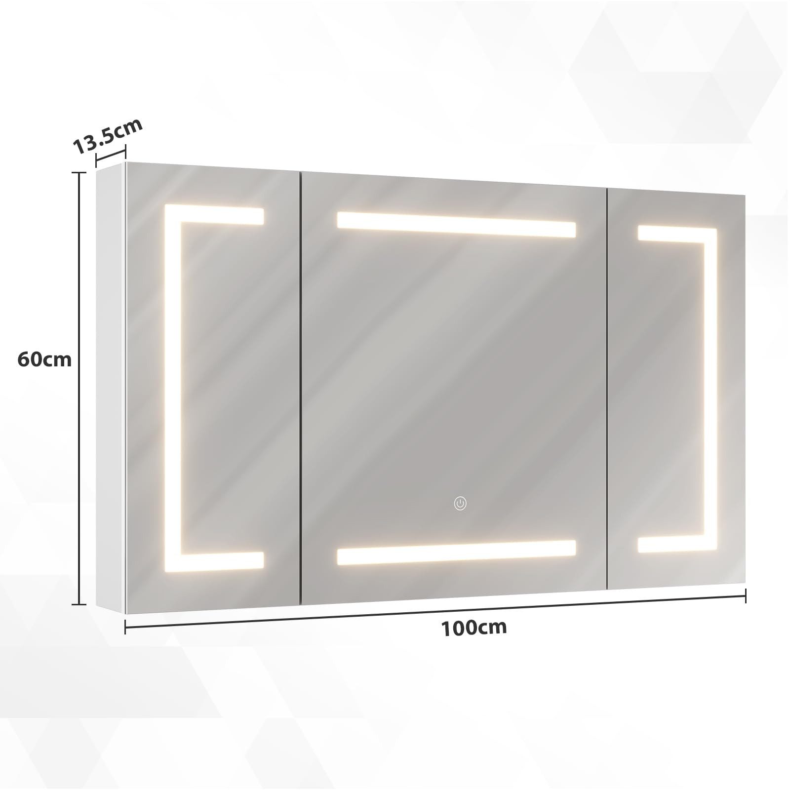 MSMASK Badezimmerspiegelschrank mit LED Beleuchtung und Steckdose,Hängeschr günstig online kaufen