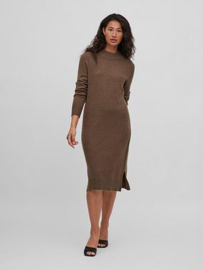 Vila Shirtkleid Langarm Midi Strickkleid Loose Fit Pullover Dress VIRIL (lang) 4601 in Braun-3