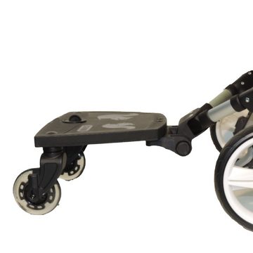 Eichhorn Kinderwagen Buggyboard Eichhorn Cozy T-Rider mit oder ohne Sitz und Lenkstange, bunt blinkende Räder