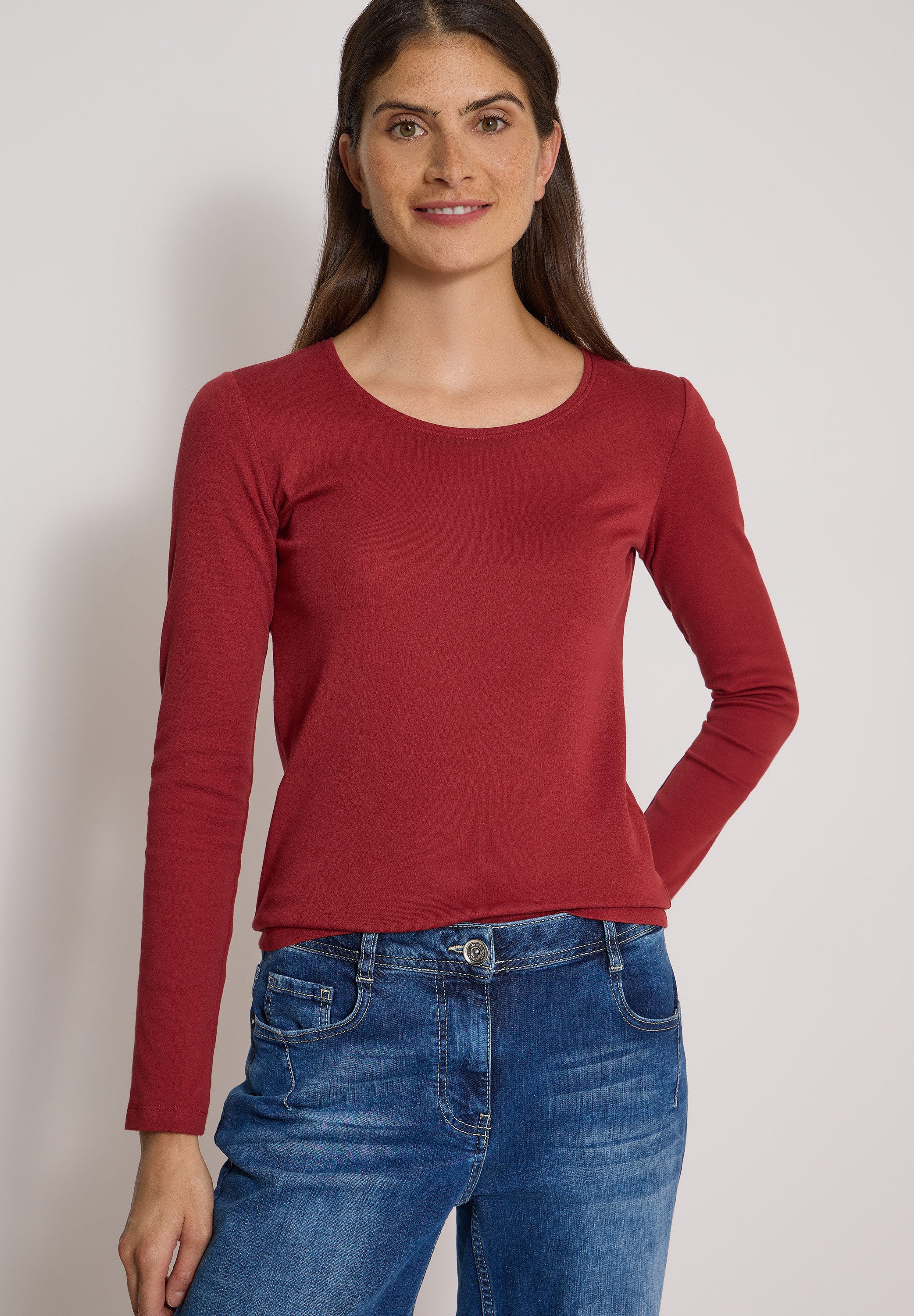 CECIL Langarmshirt aus reiner Baumwolle