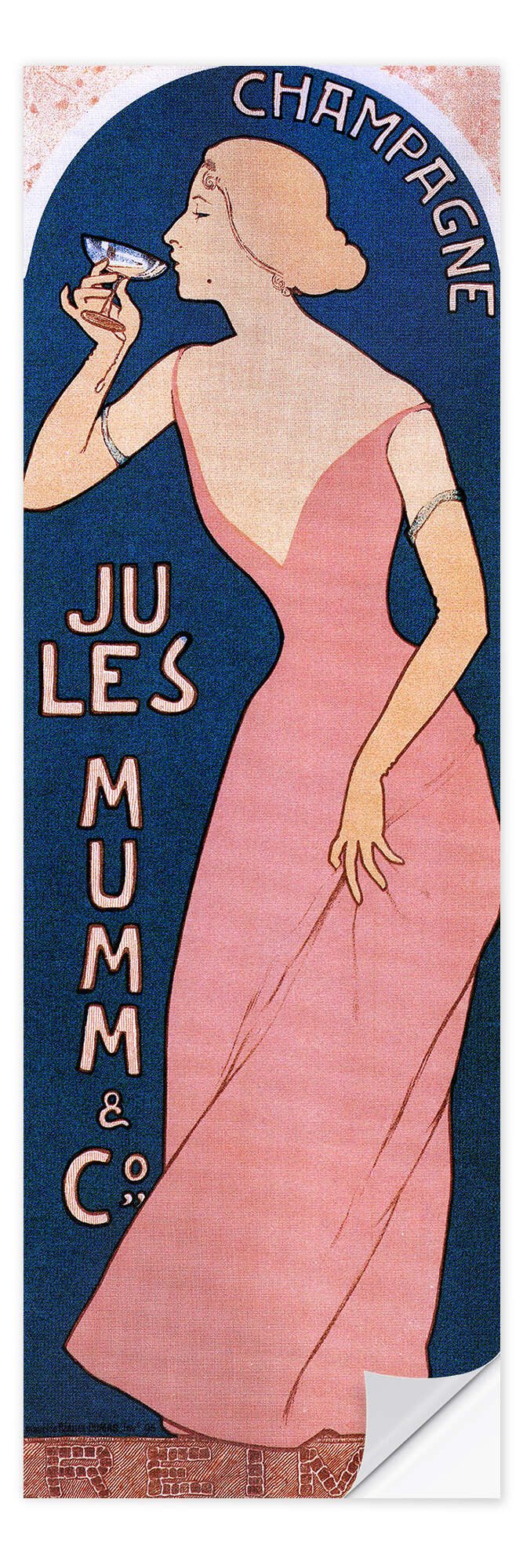 Posterlounge Wandfolie Maurice Realier-Dumas, Realier Dumas Champagne ju les Mumm, Illustration
